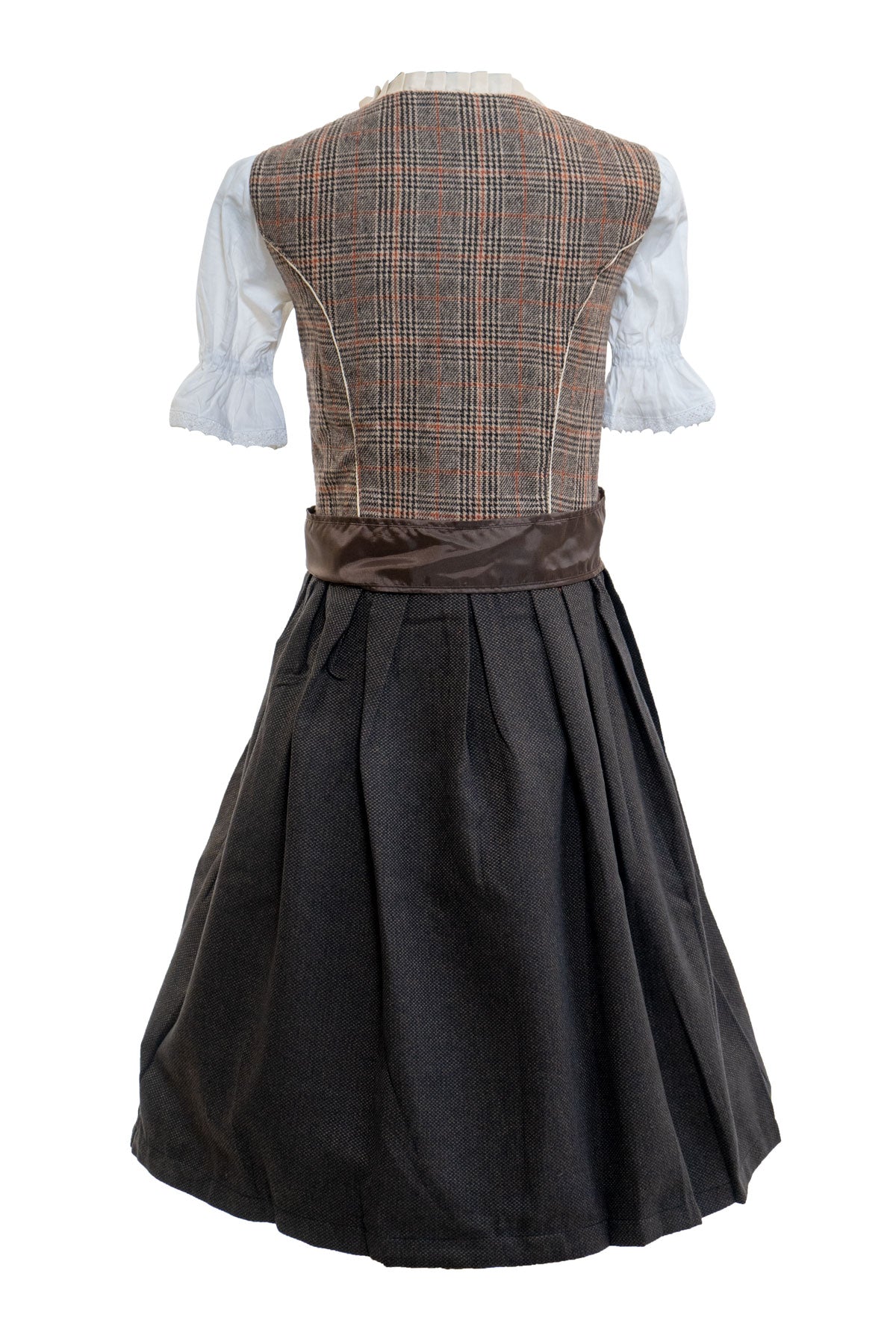 Traditional Checkered White Grey Dirndl