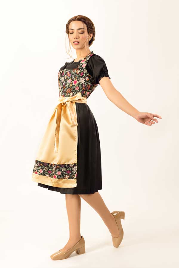 Spring Leonie Floral Golden Dirndl Dress