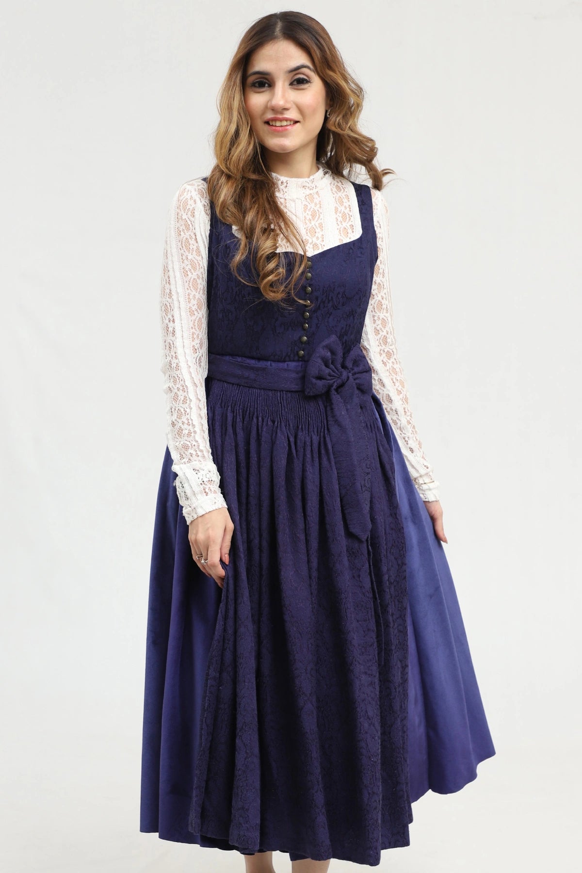 Charming Blue Traditional Dirndl Bavarian Style