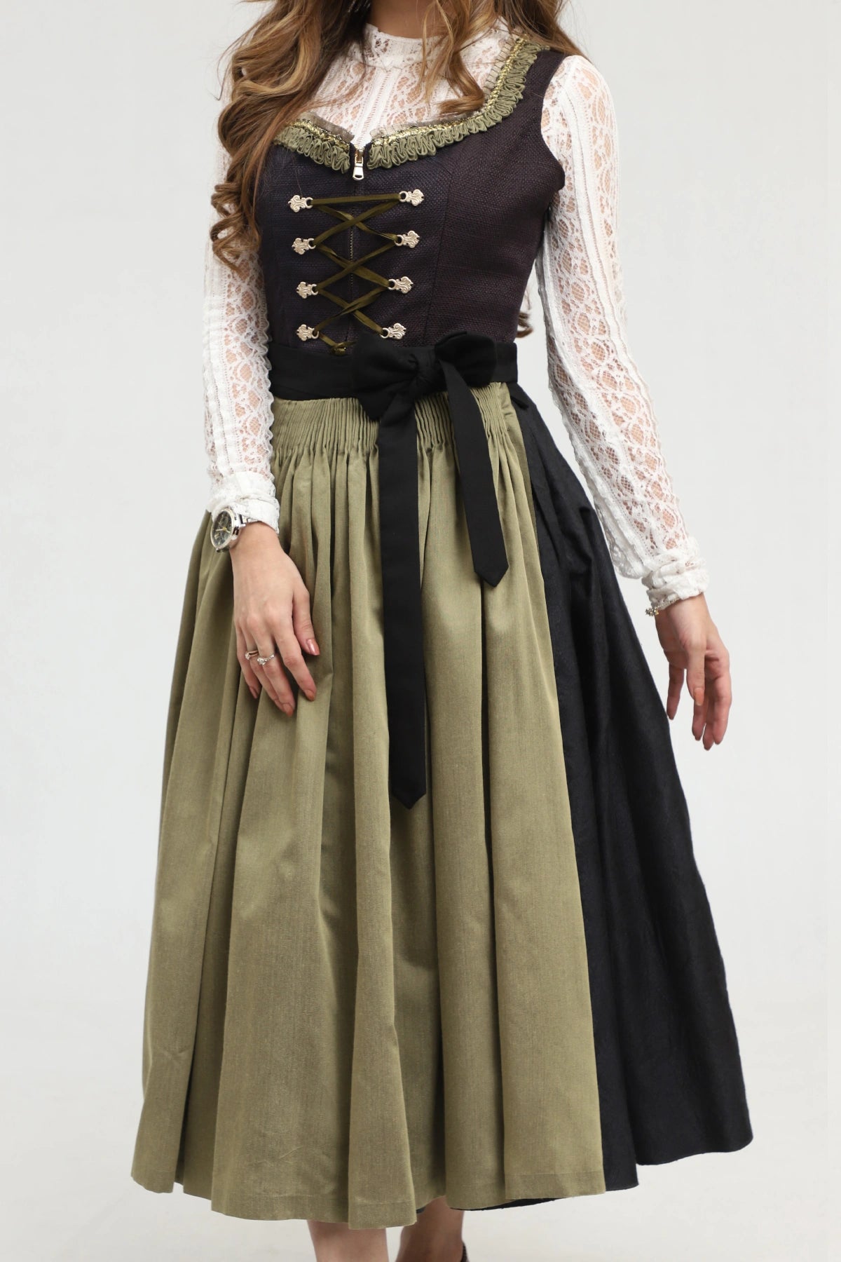 Sophisticated Black Dirndl Classic German Attire