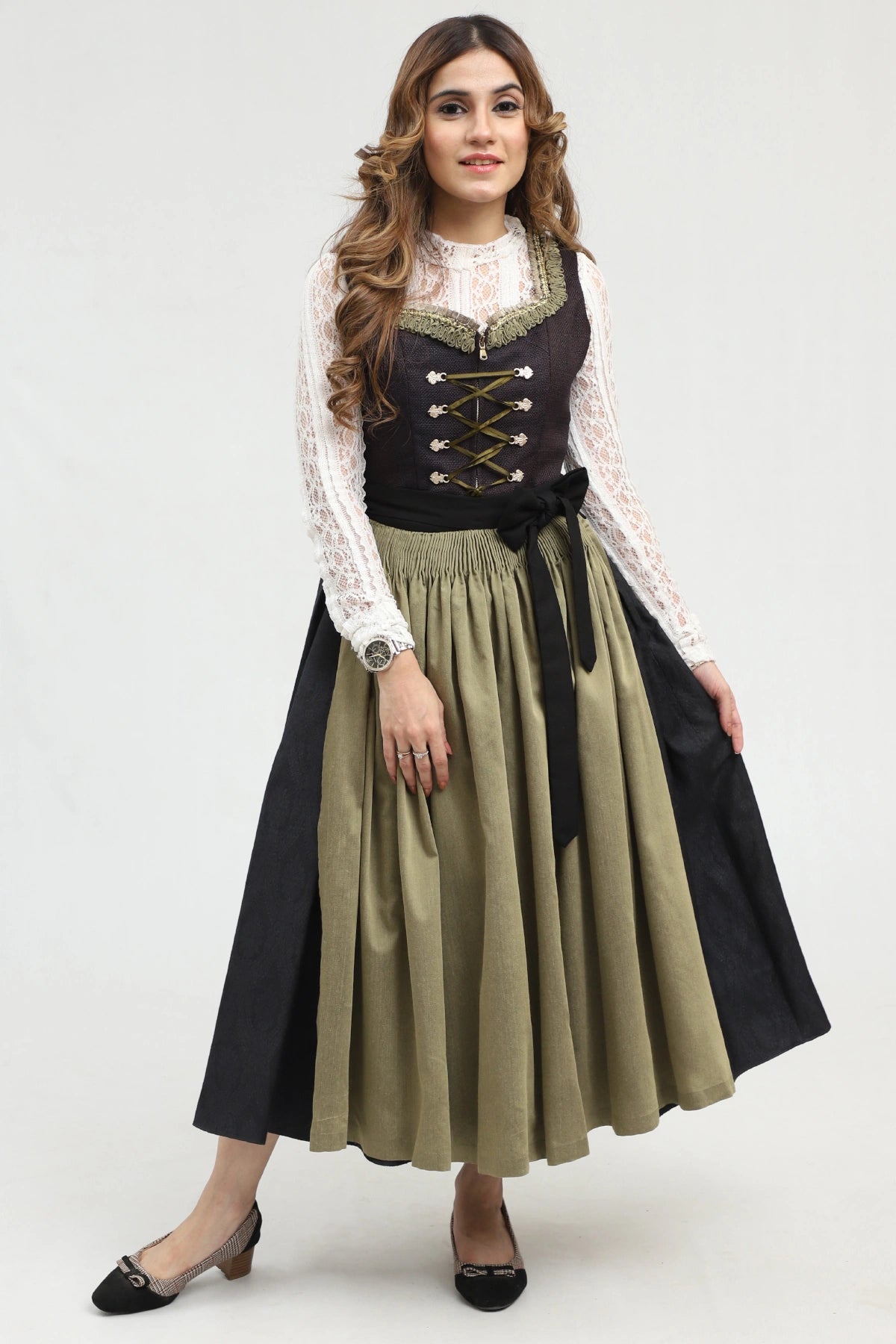 Sophisticated Black Dirndl Classic German Attire