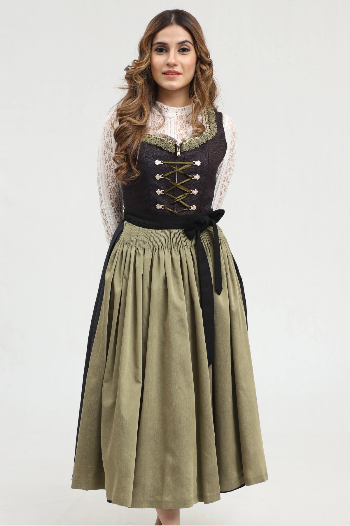 Sophisticated Black Dirndl Classic German Attire