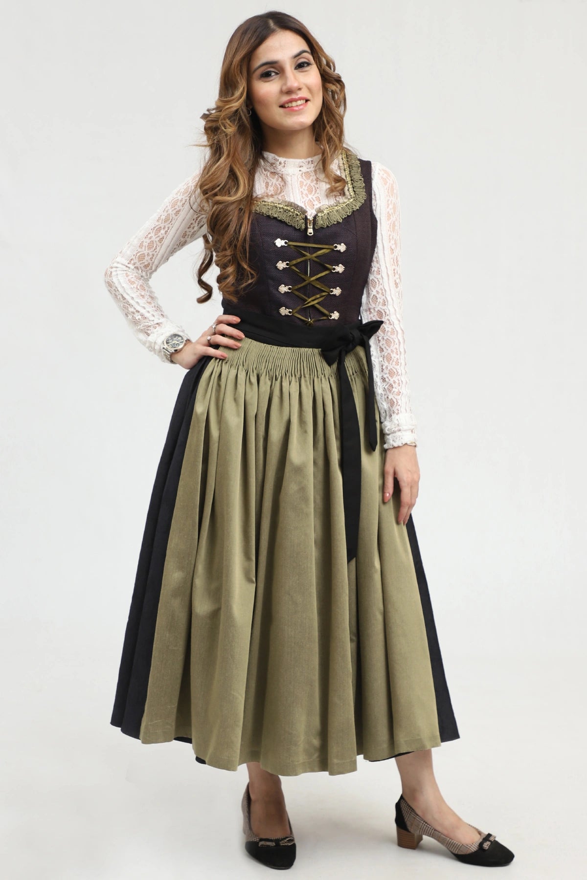 Sophisticated Black Dirndl Classic German Attire
