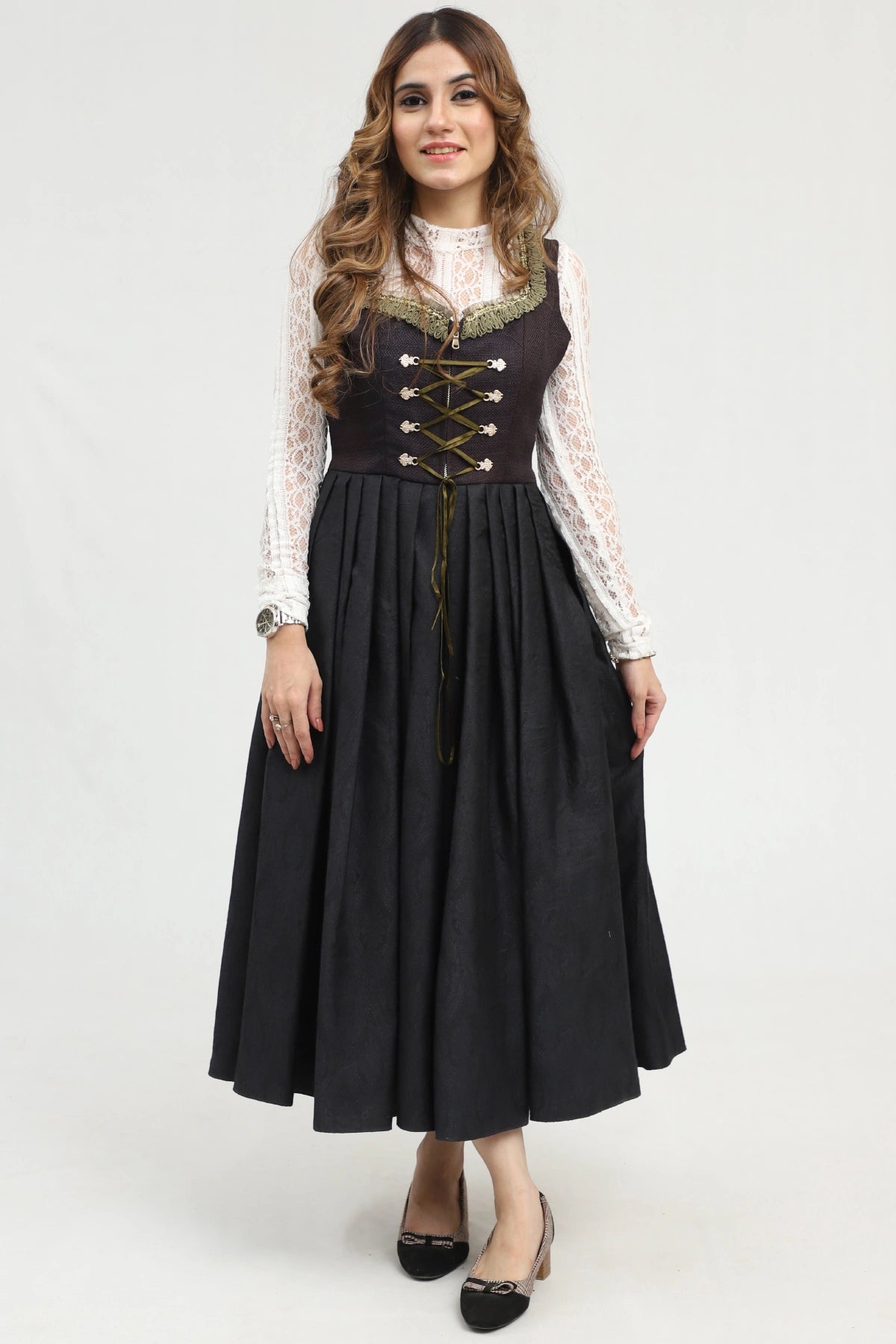 Authentic Dirndl for Oktoberfest in Black Color