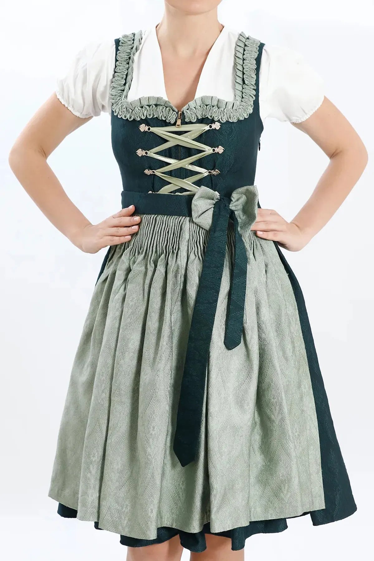 Luxury Meadow Green Dirndl