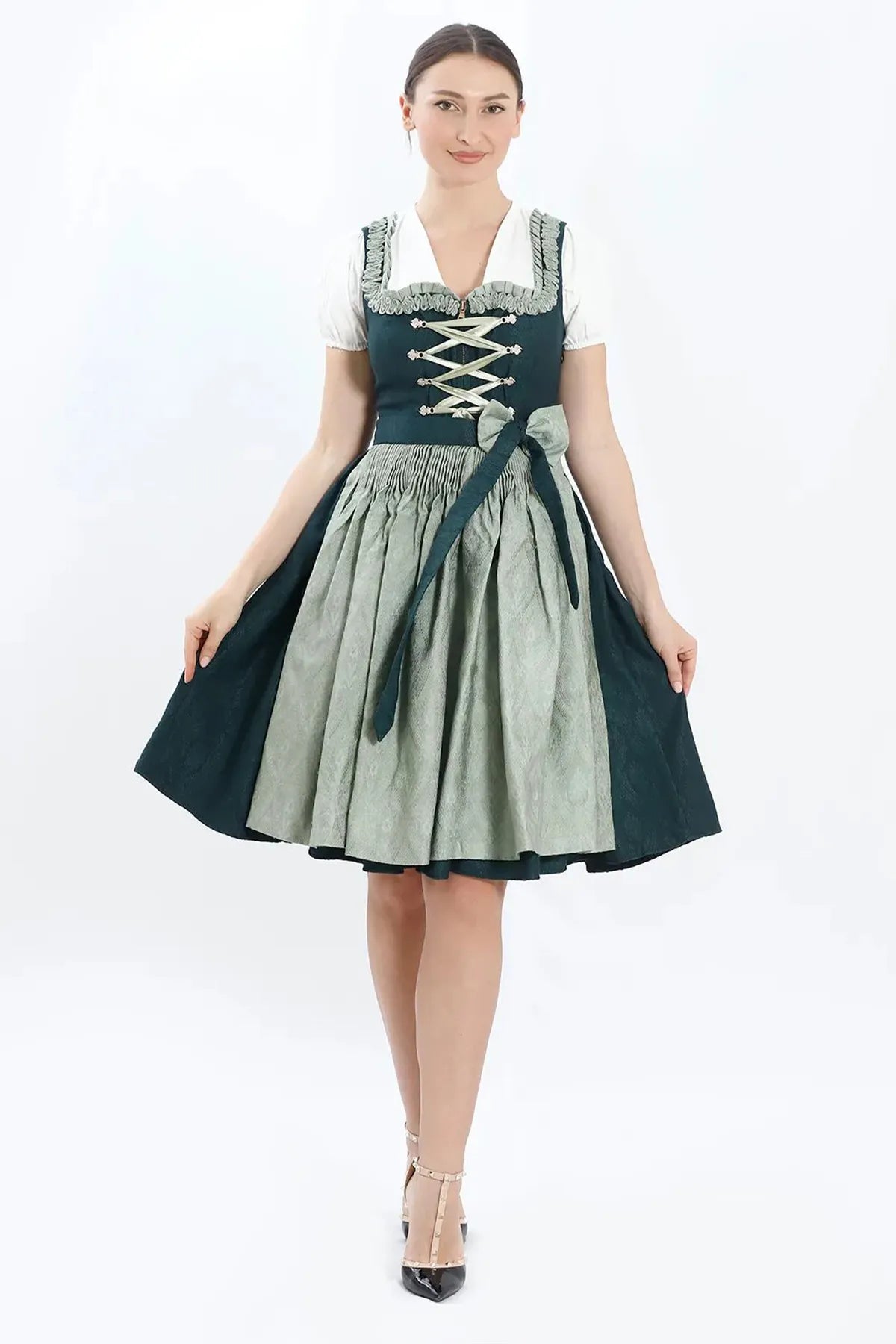 Luxury Meadow Green Dirndl