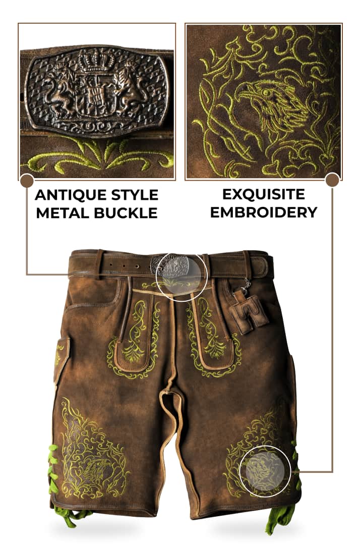 Comfortable Bavarian Lederhosen Vintage Classic Oktoberfest Outfit Sets