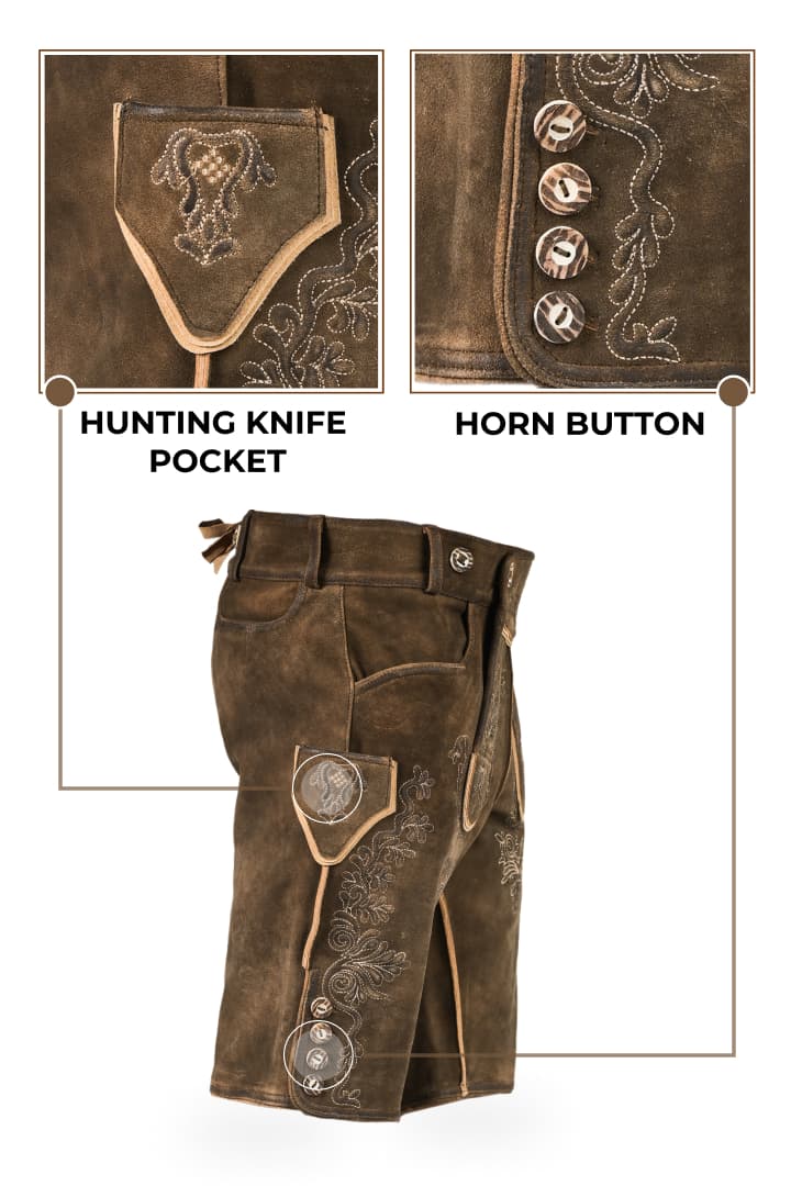 Traditional German Leather Embroidered Elegance