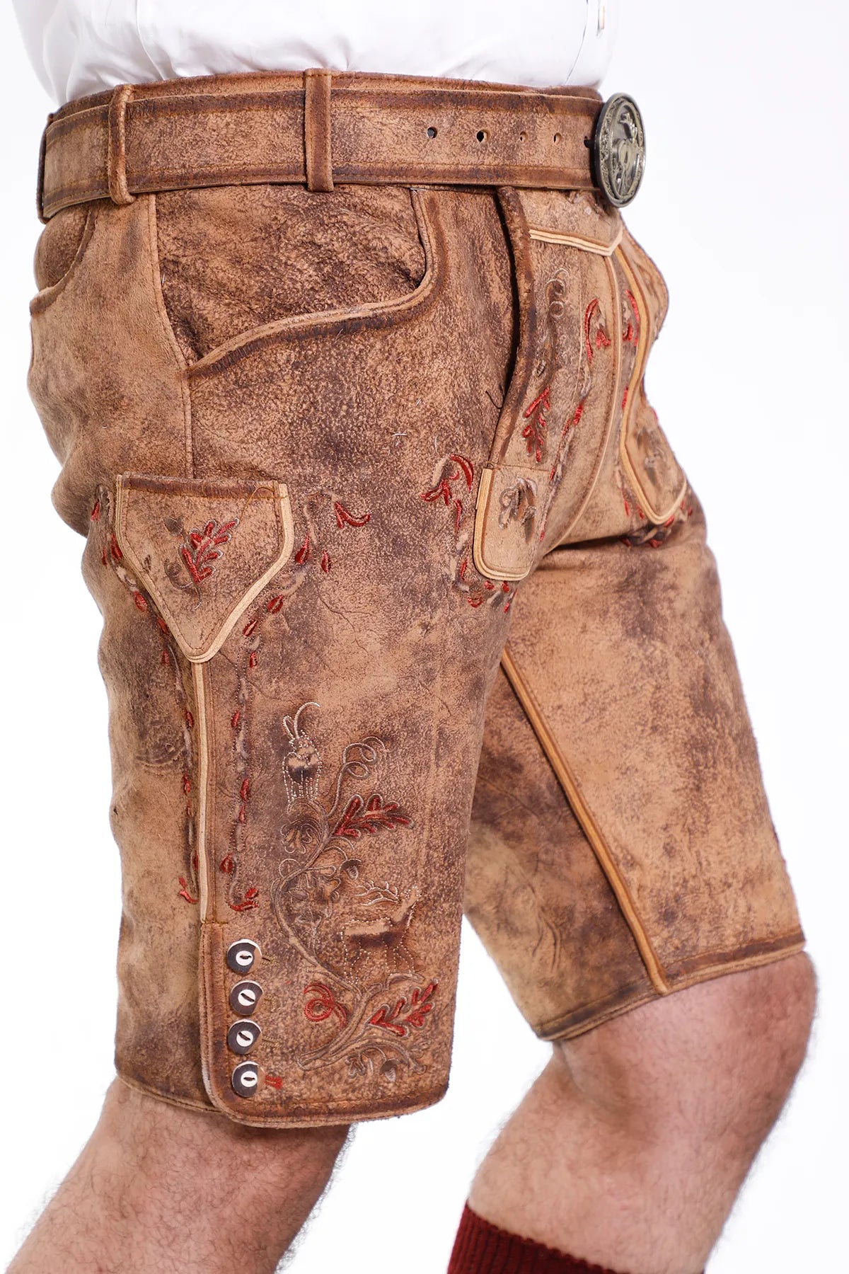 Lederhosen Men with Closeup Details