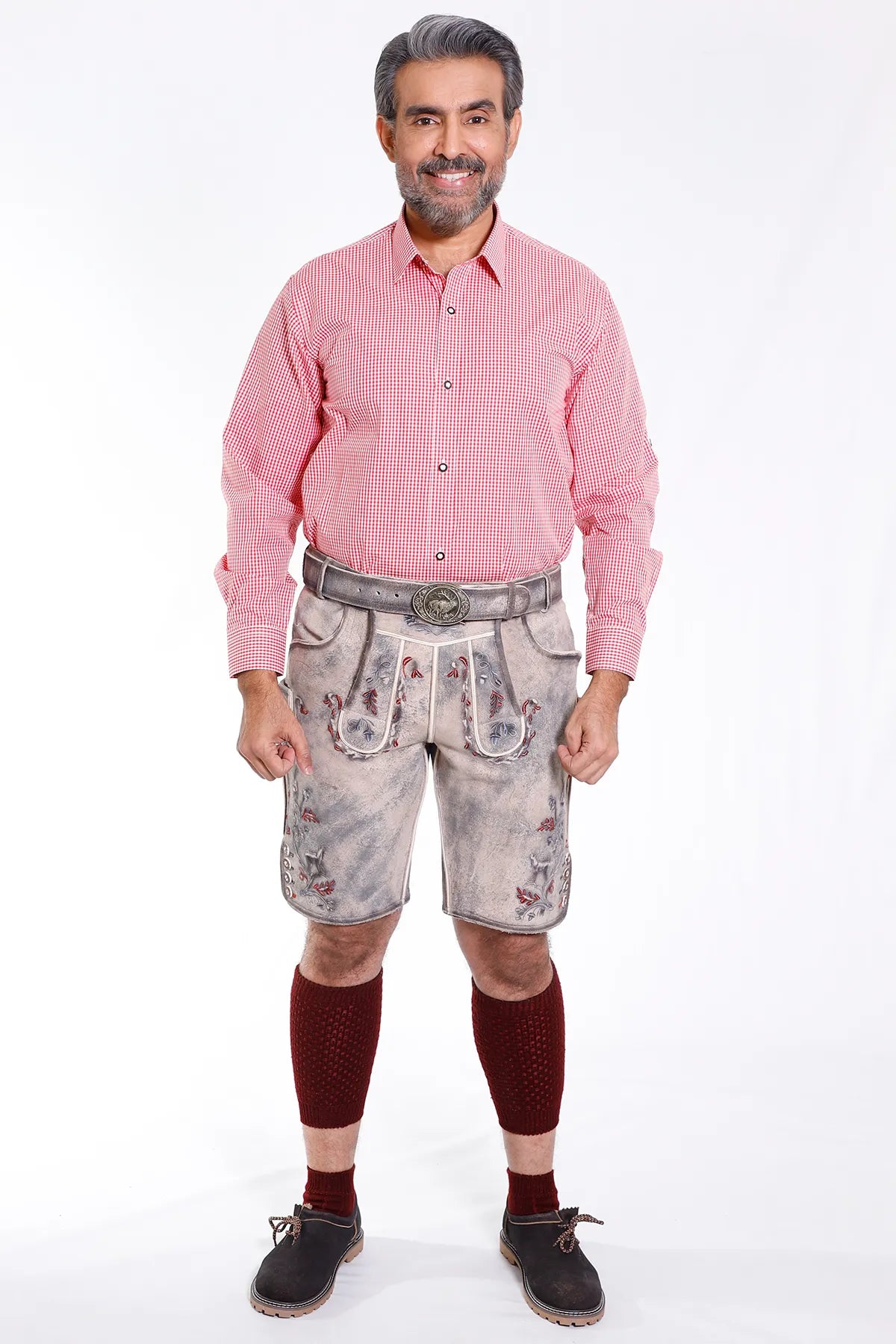 Authentic Lederhosen Men with Matching Belt for Oktoberfest