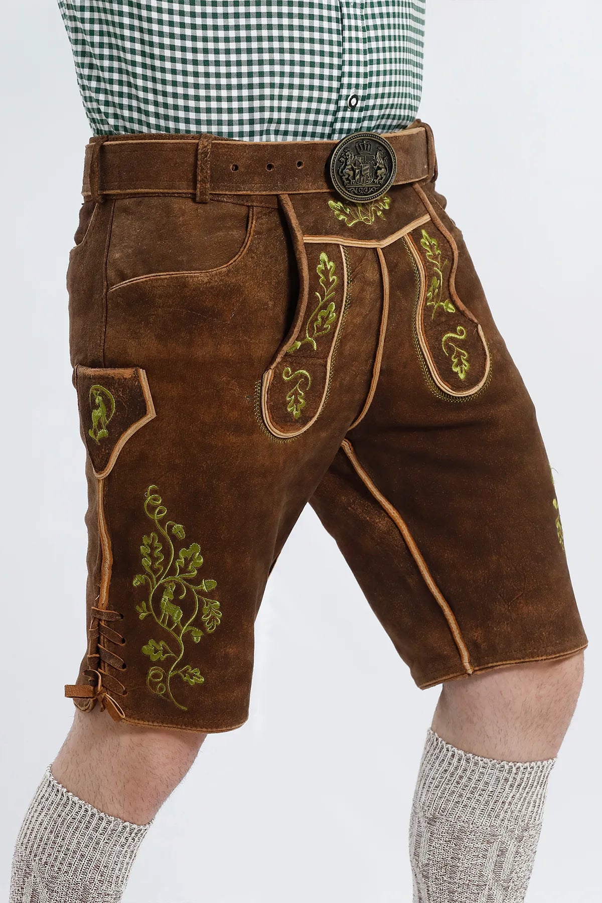 Lederhosen Men with Closeup Details