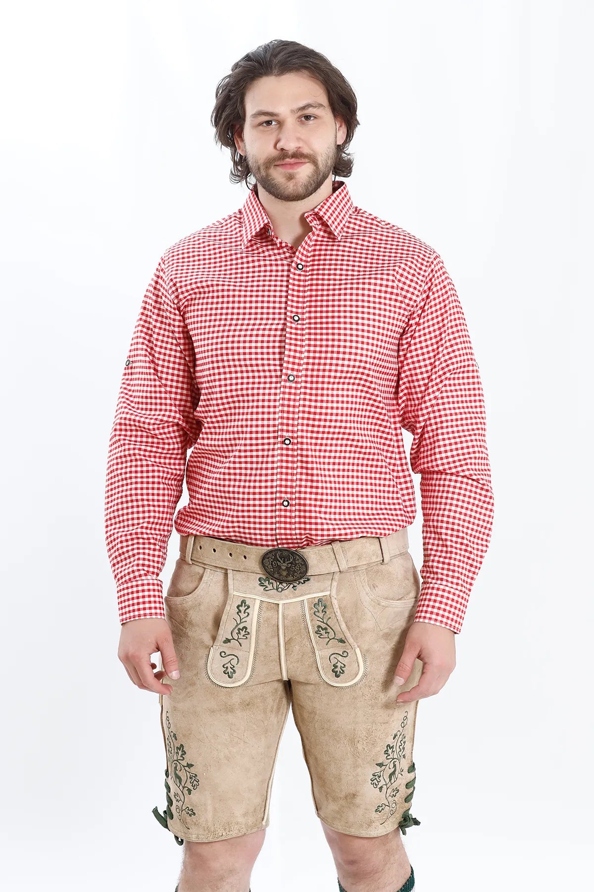 Handcrafted Oktoberfest Lederhosen in Pearly White