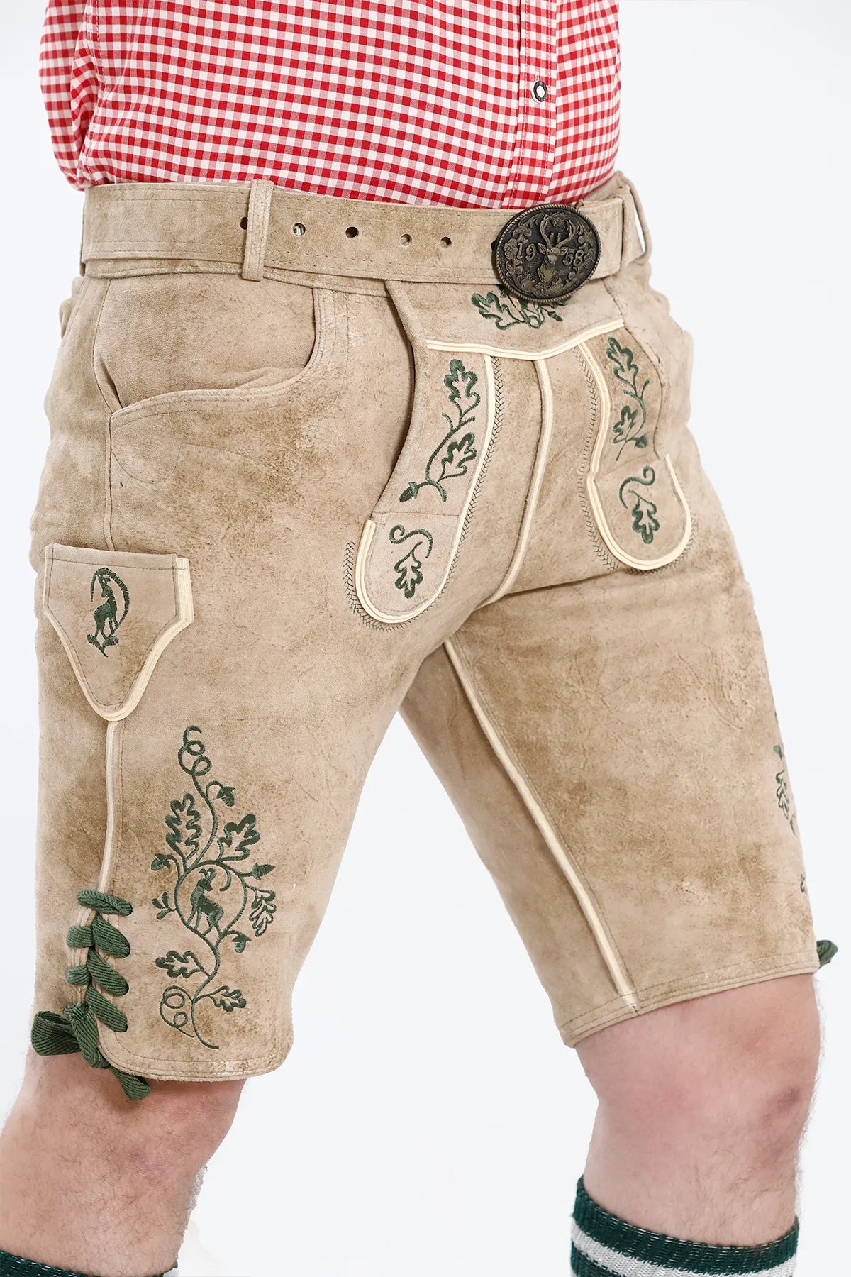 Lederhosen Men with Closeup Details