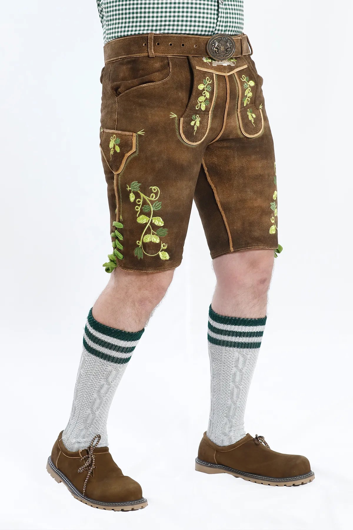 Forest Brown Bavarian Men's Lederhosen