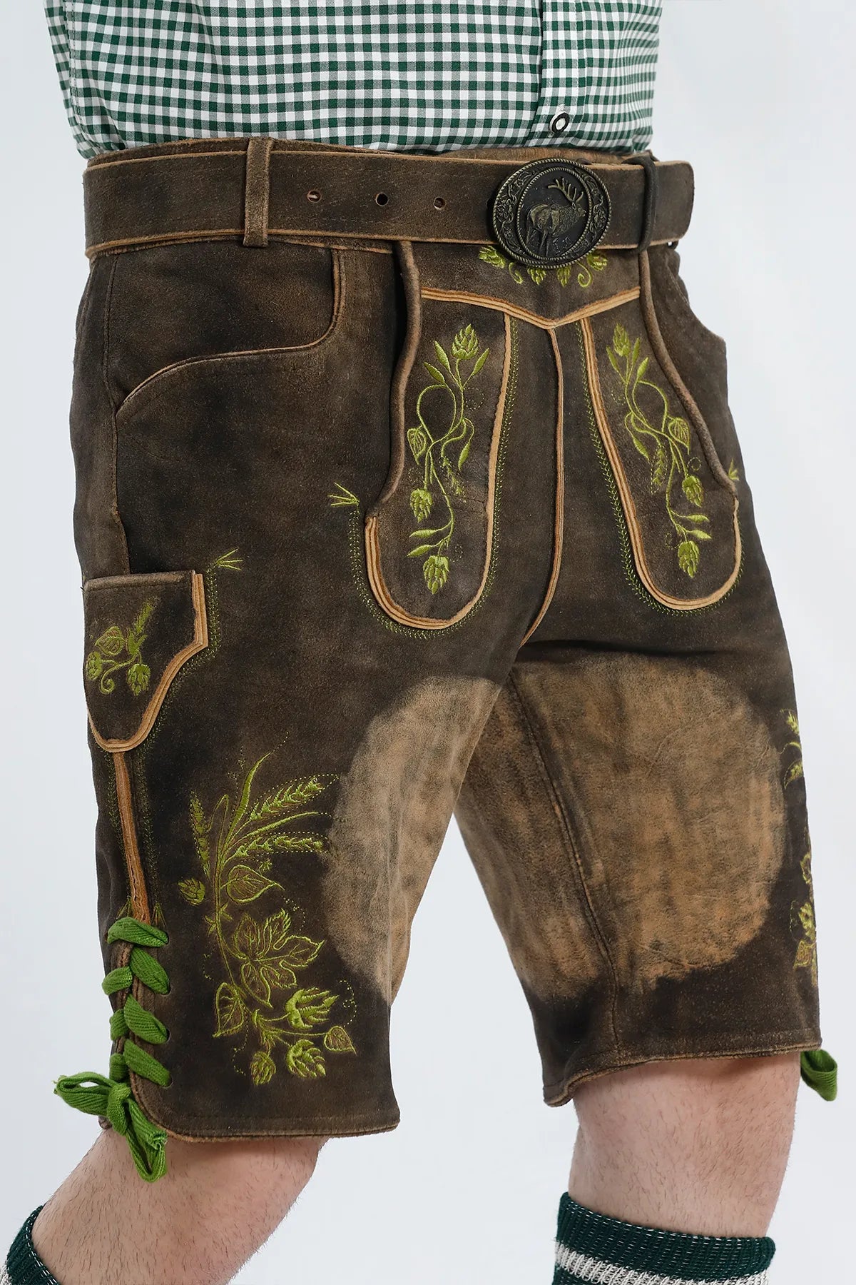 Lederhosen Men with Closeup Details