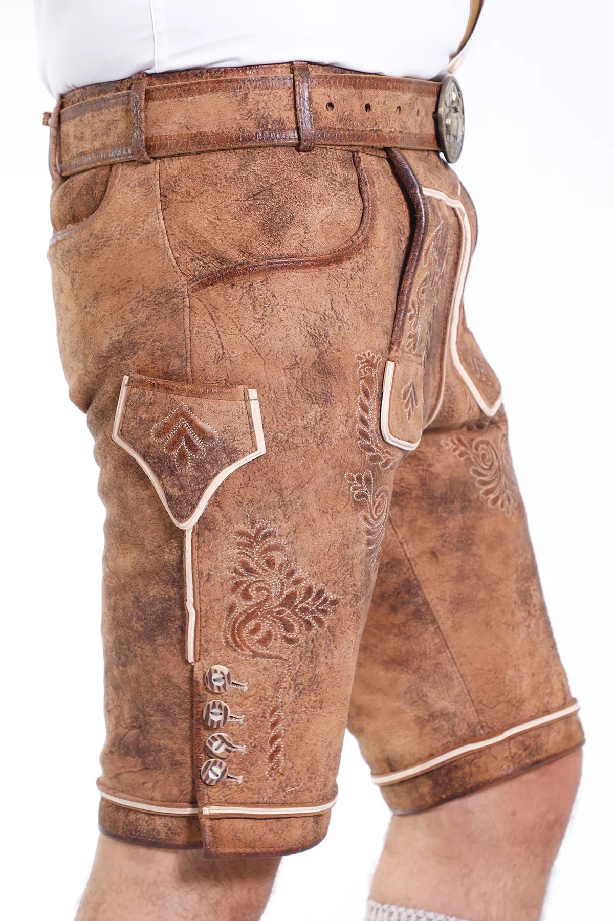Lederhosen Men with Closeup Details