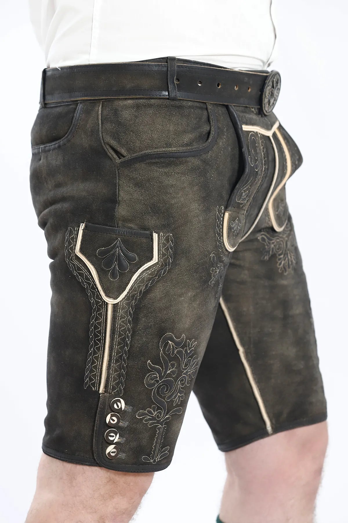 Traditional Lederhosen Men Outfit Onyx Black