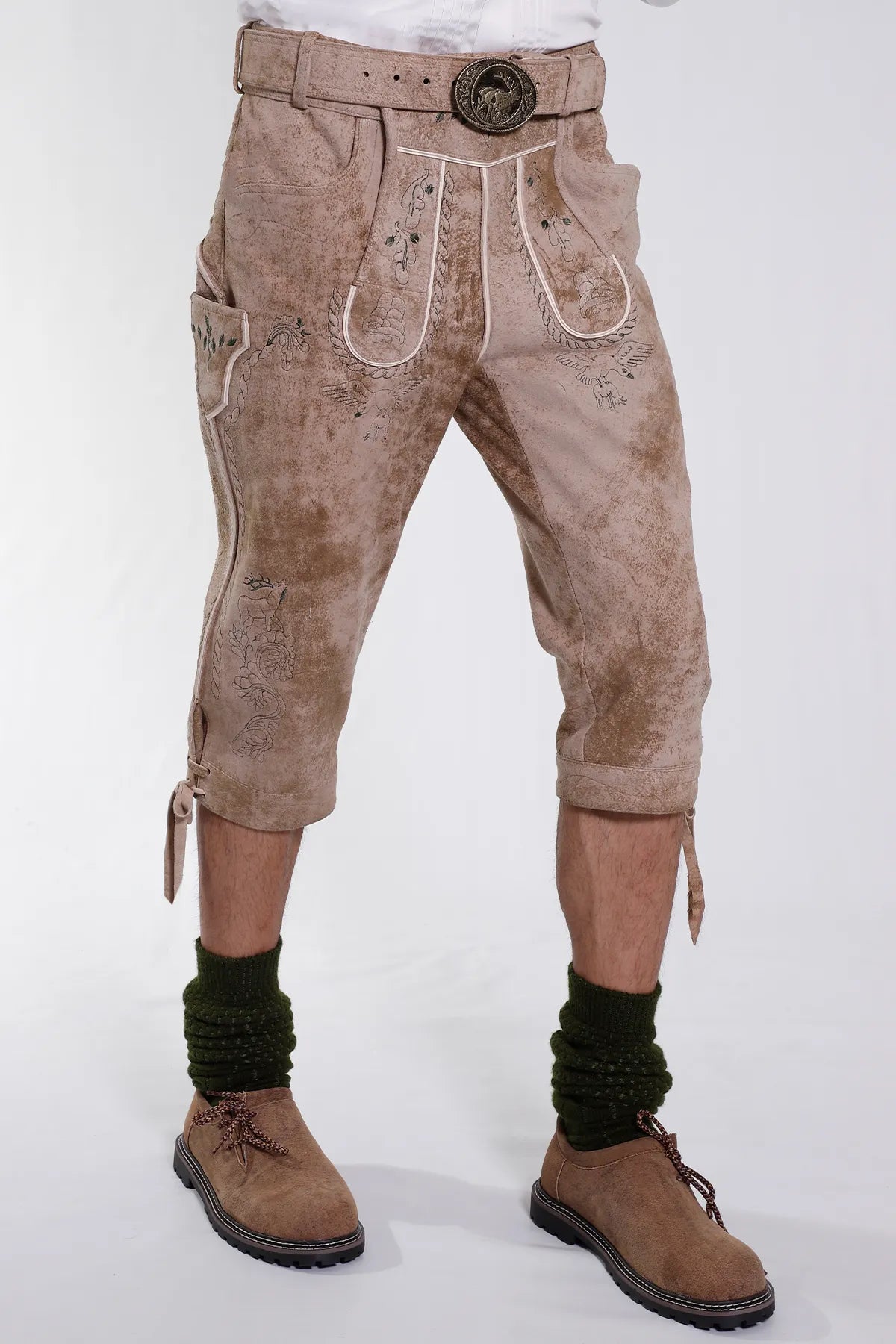 Classic Bavarian Bundhosen Vanilla Desert Hues