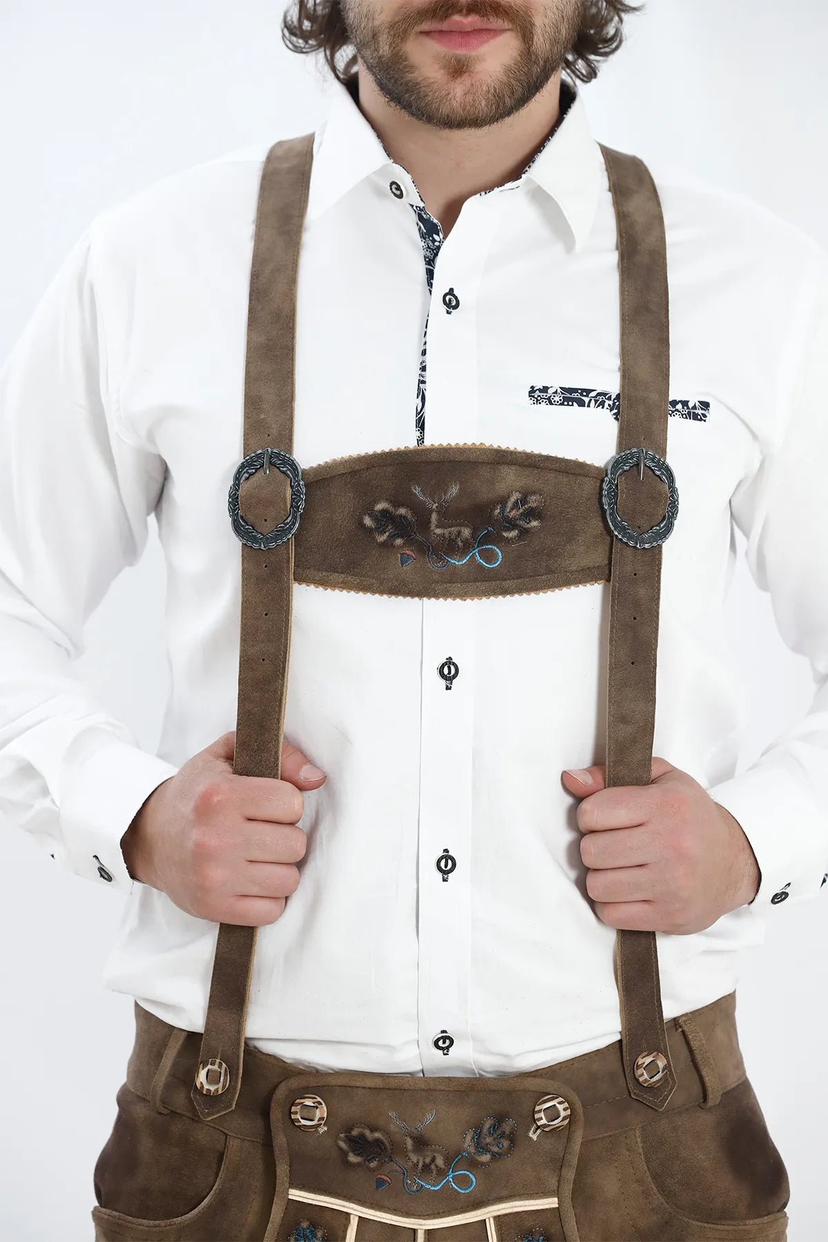 Traditional Lederhosen Men Suspenders