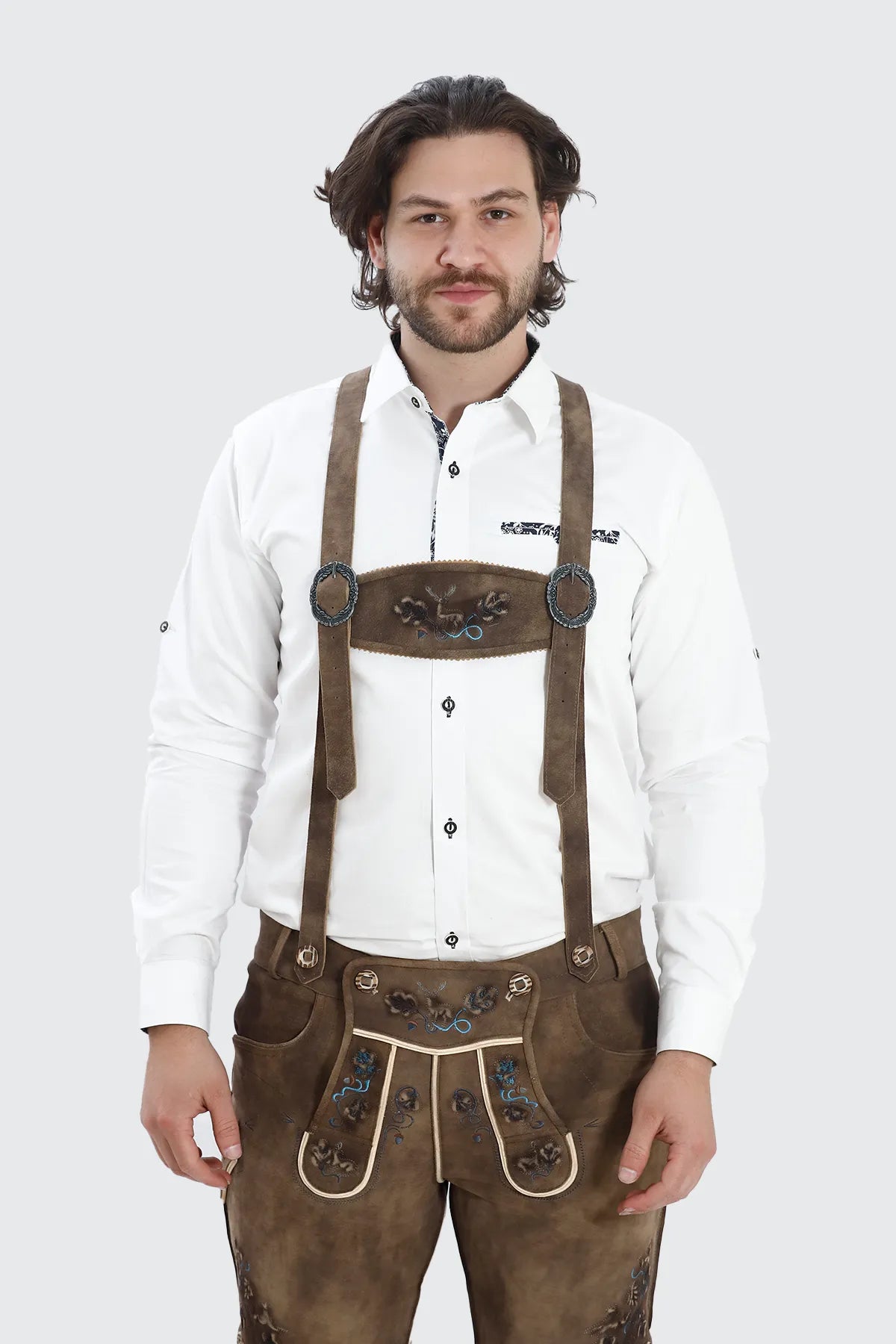 Traditional Lederhosen Men Suspenders