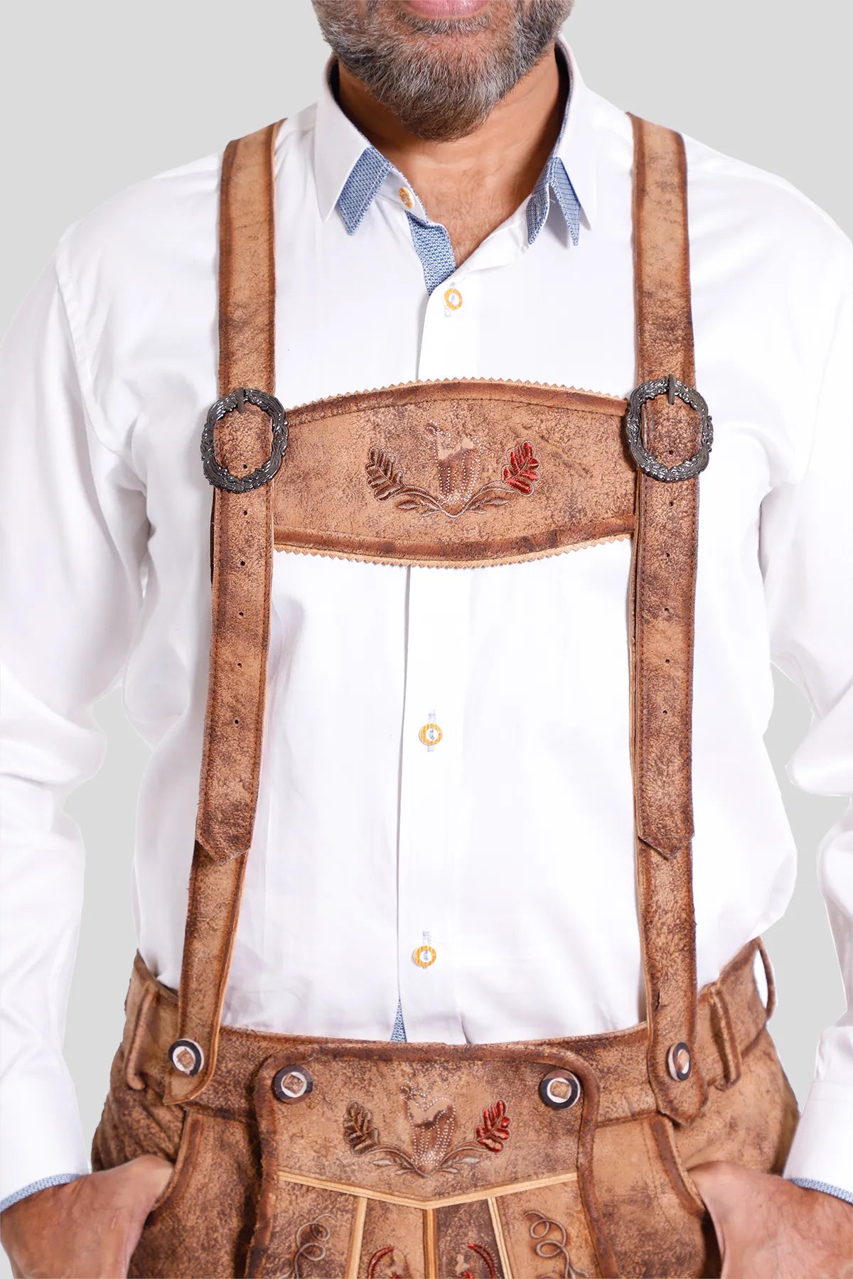 Traditional Lederhosen Men Suspenders