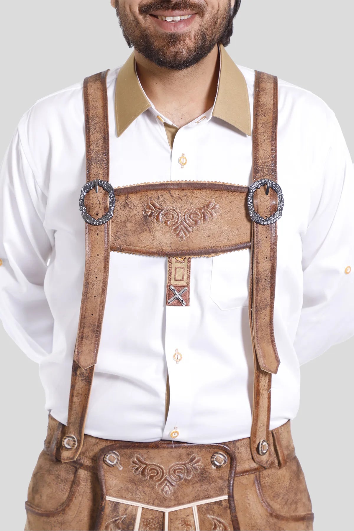 Traditional Lederhosen Men Suspenders