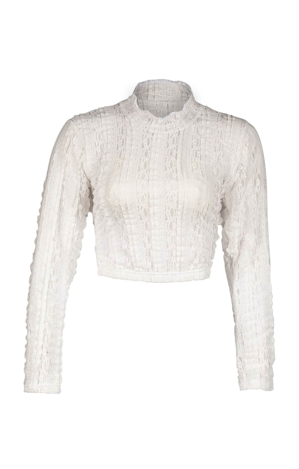 Flirty Elegance White Dirndl Blouse