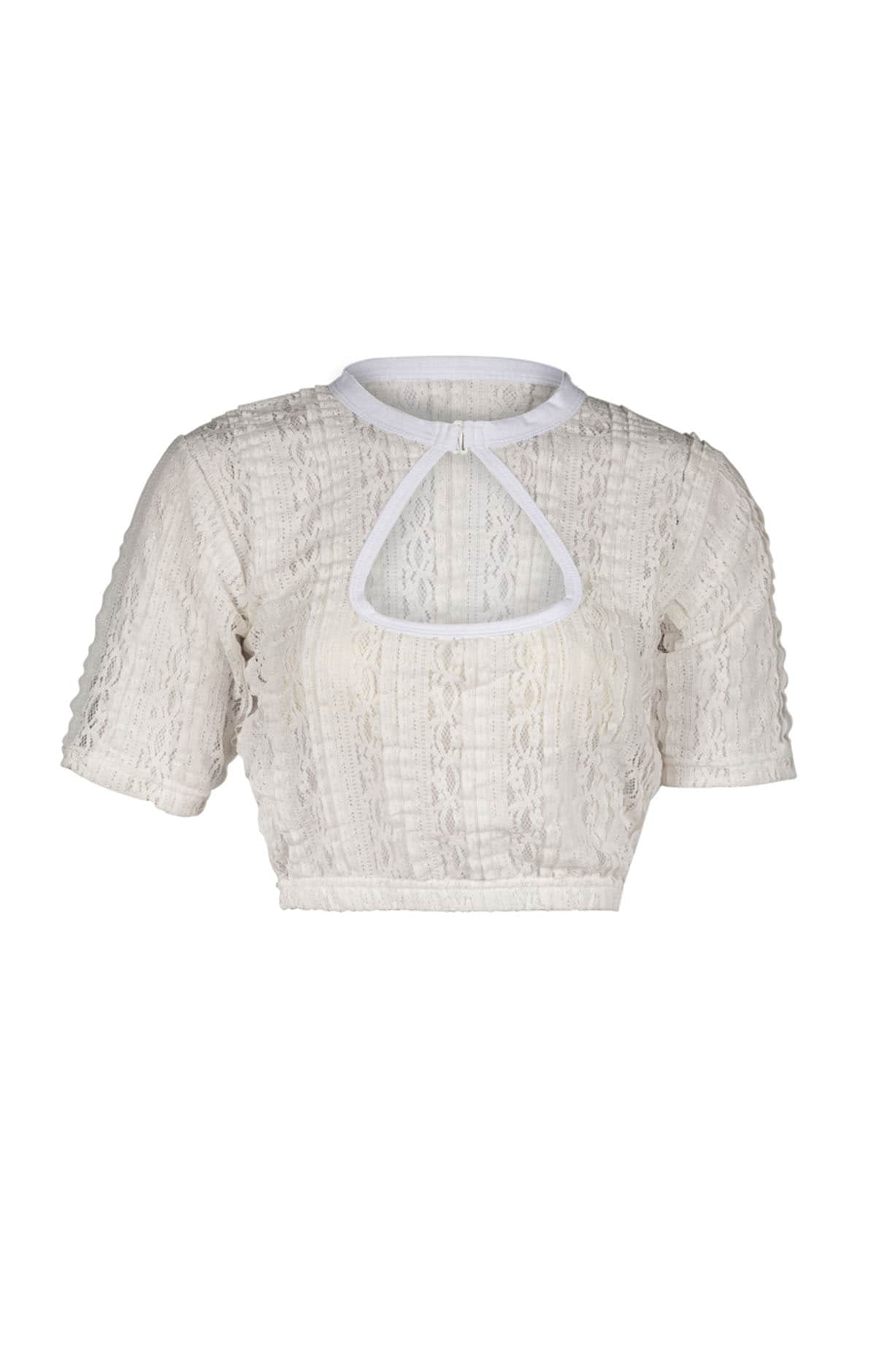 Sensational White Women's Dirndl Blouse