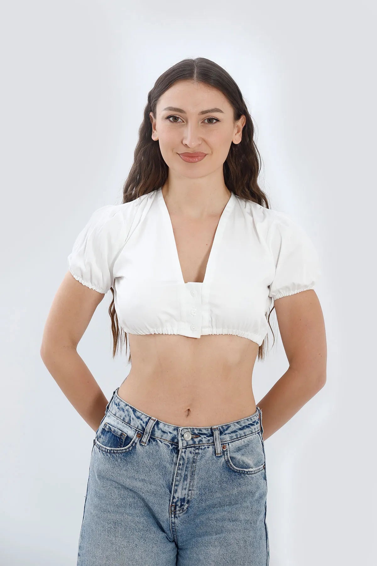 White Dirndl Blouse for Oktoberfest