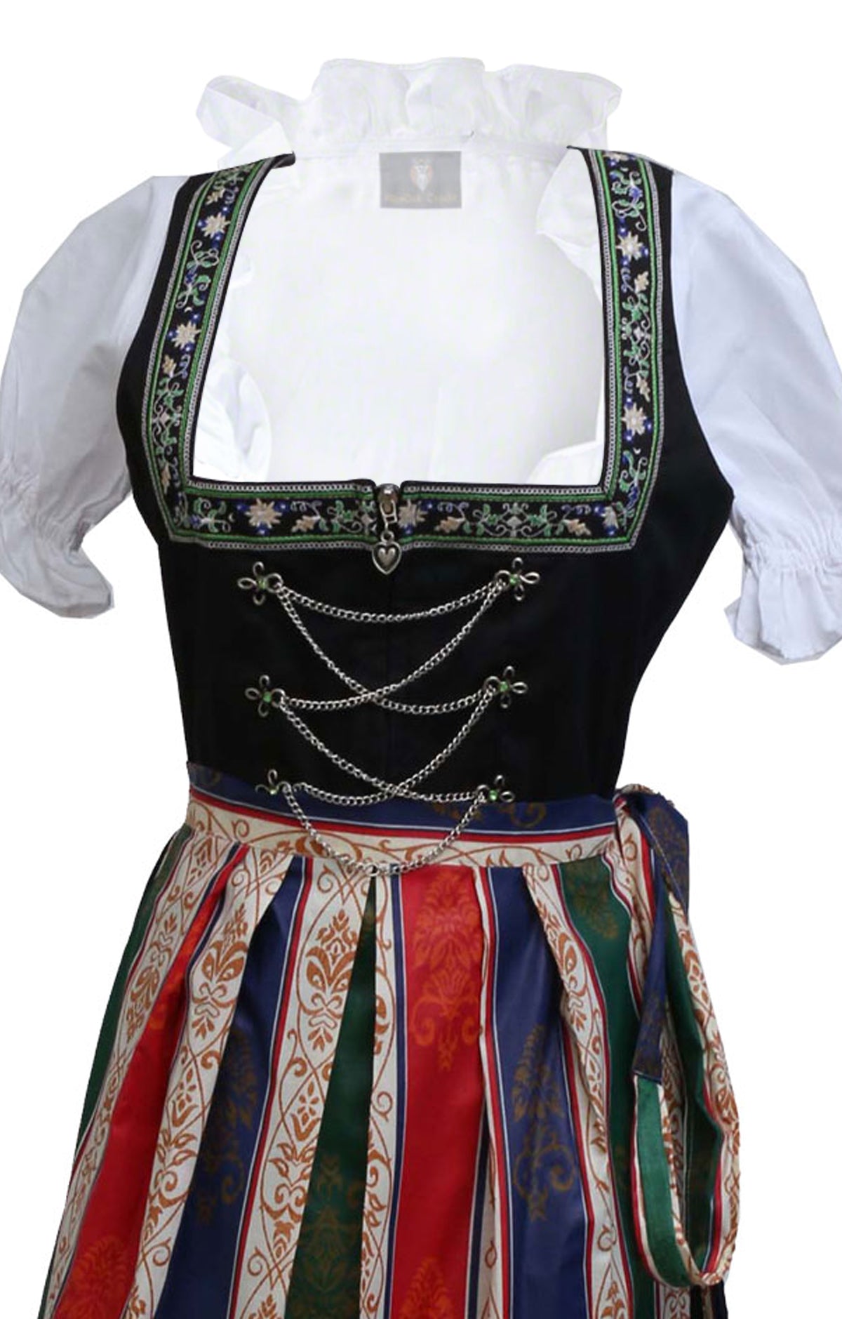 German Maxi Dirndl Long Anna Black