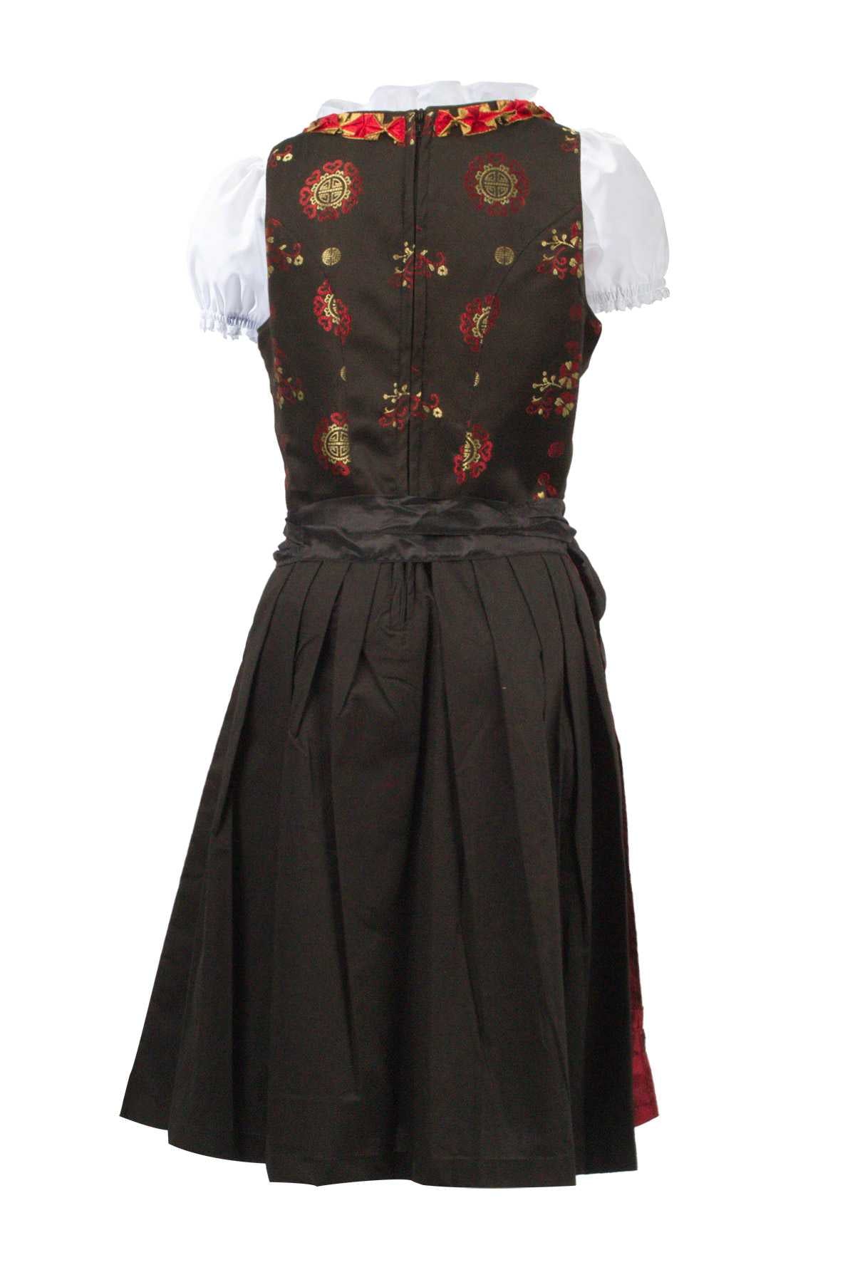 Bavarian Maroon Dirndl Dress Bruna Red