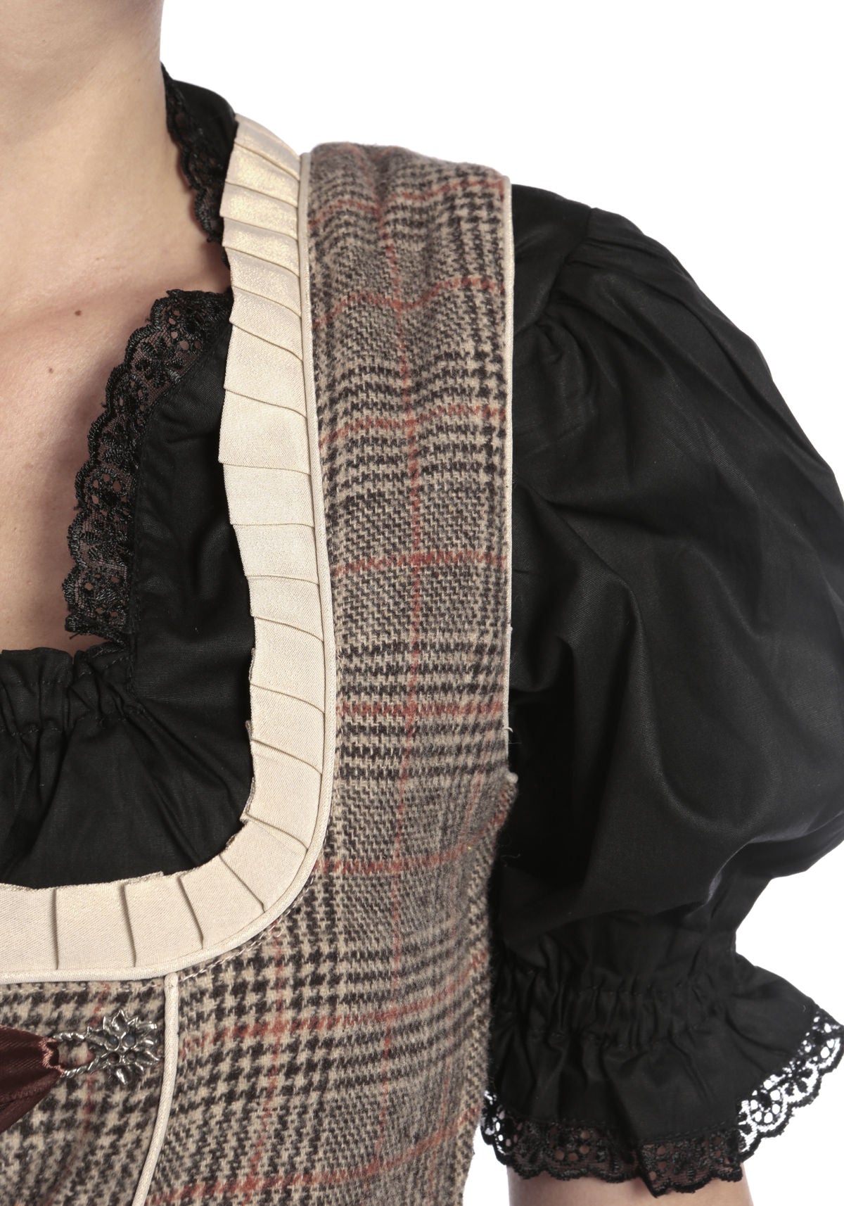 Traditional Checkered White Grey Dirndl