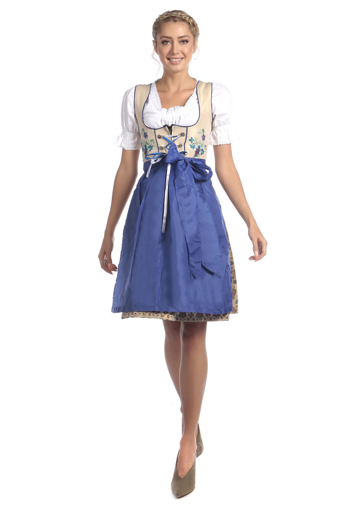 Dodger Blue Midi Bavarian Dirndl
