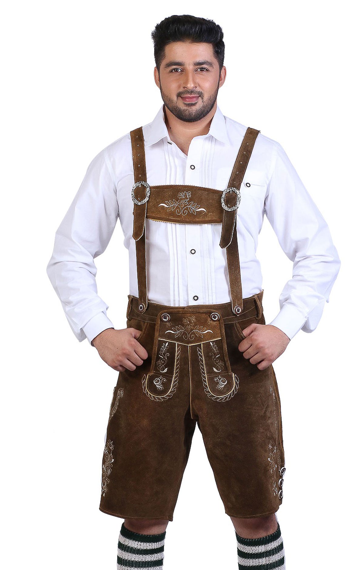Short Plattler Lederhosen Staggering Brown