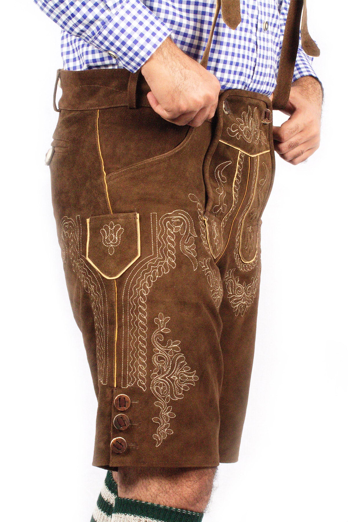 Bavarian Short Lederhosen Classic Brown