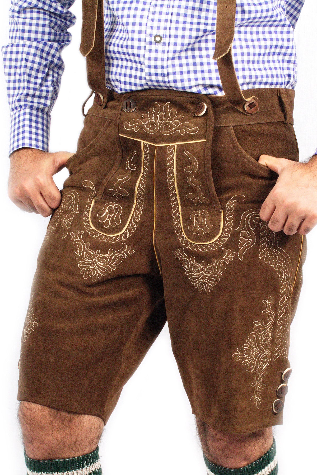 Bavarian Short Lederhosen Classic Brown