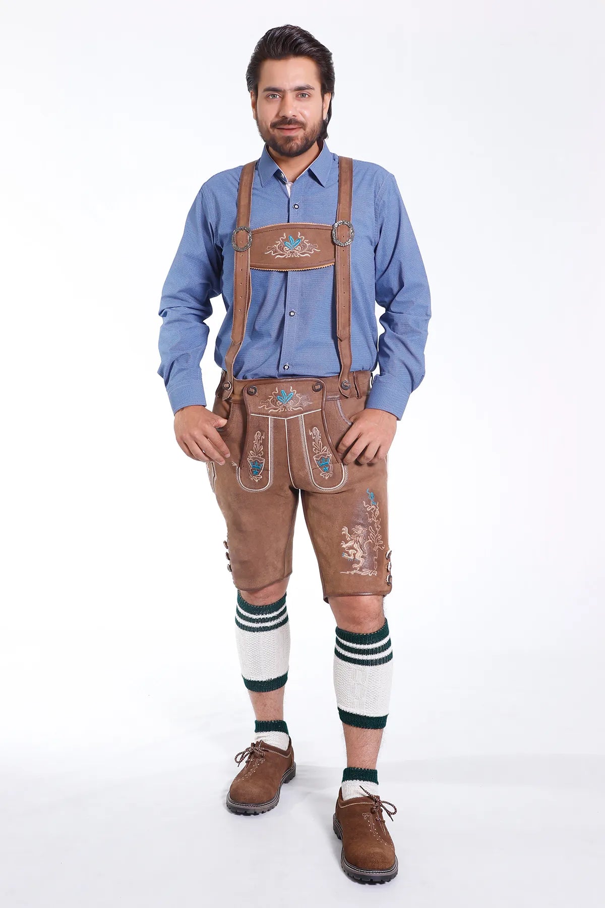 Trachten Men’s Lederhosen Coal Brown