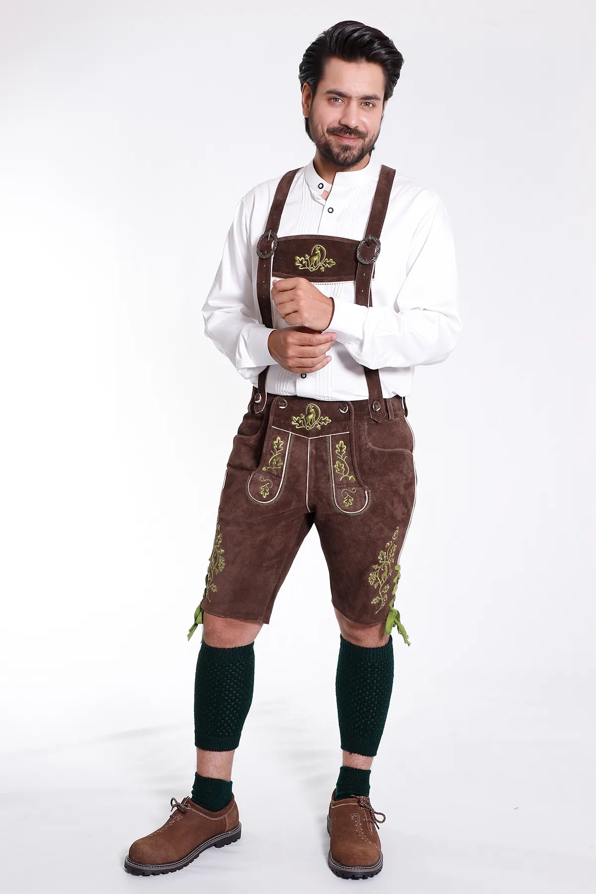 Classic Walnut Brown Lederhosen Attire