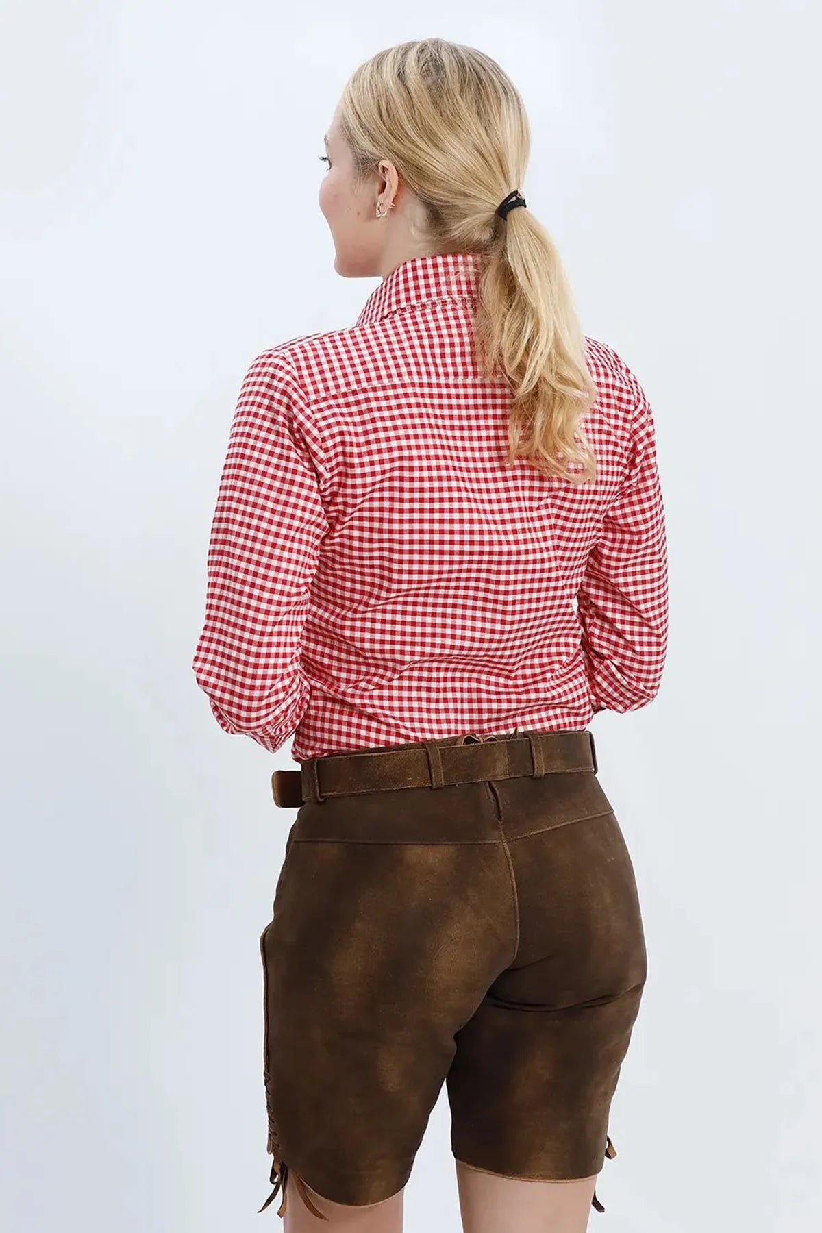 Delicate Edelweiss Embroidered Women Lederhosen