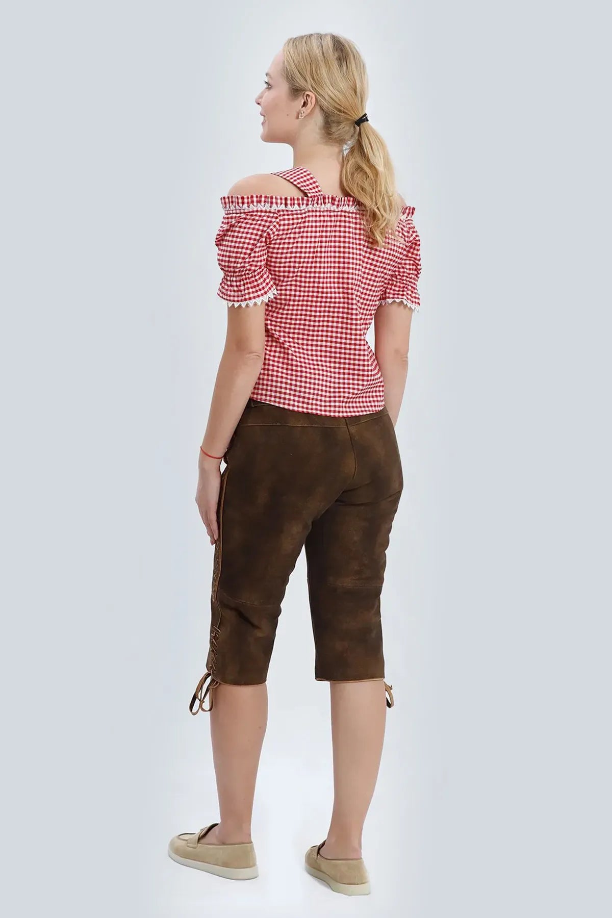 Delicate Embroidered Women Long Lederhosen