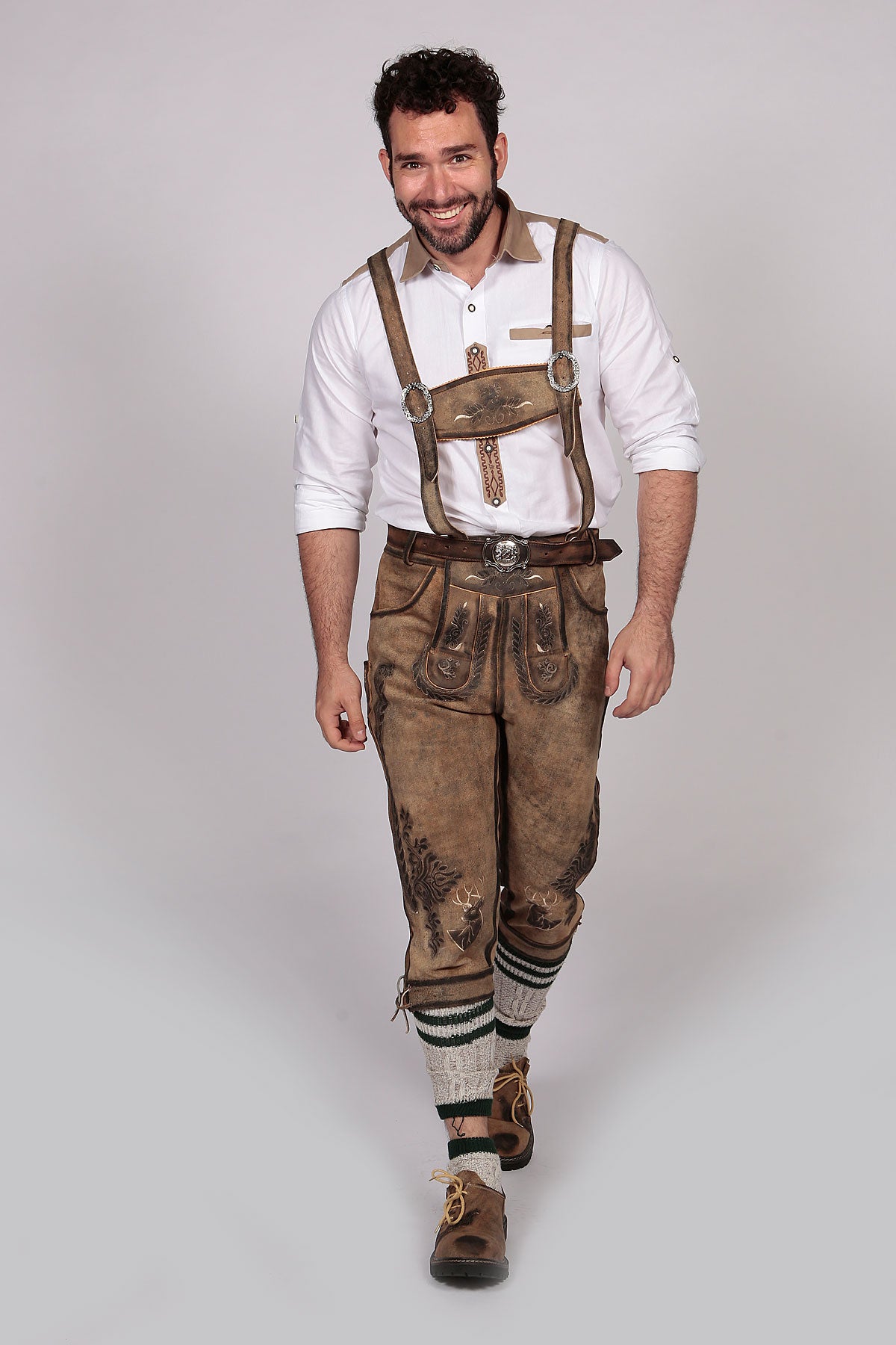 Bavarian Classic Long Bundhosen Brown