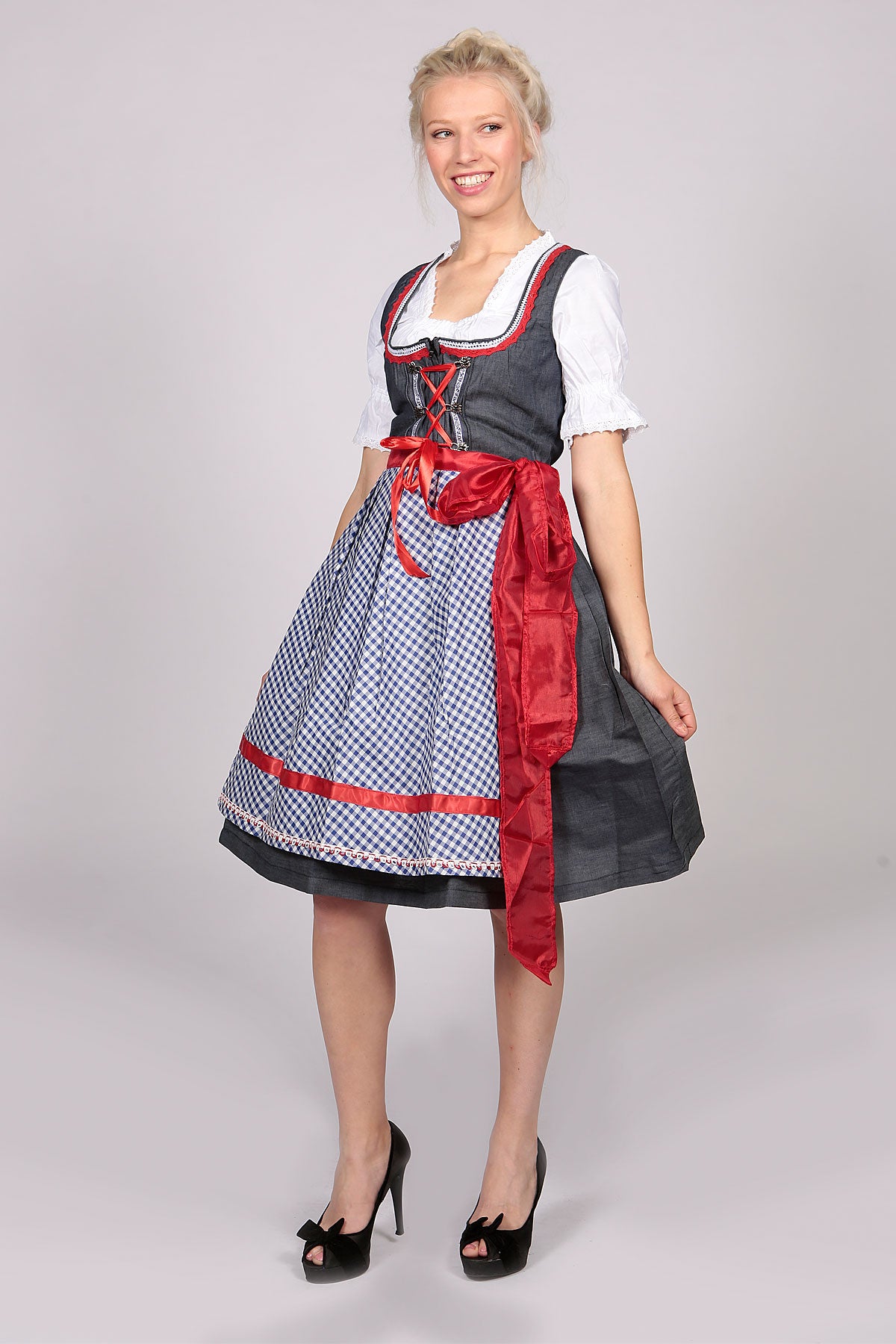 Denim Blue Midi German Dirndl