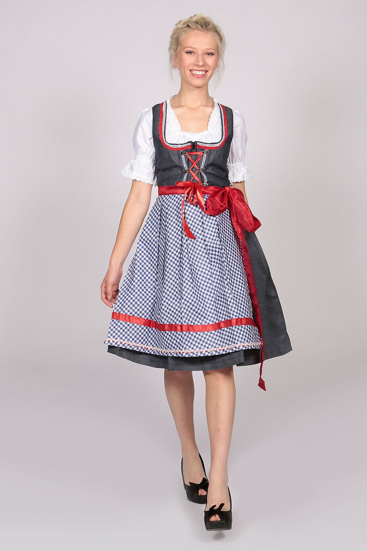 Denim Blue Midi German Dirndl