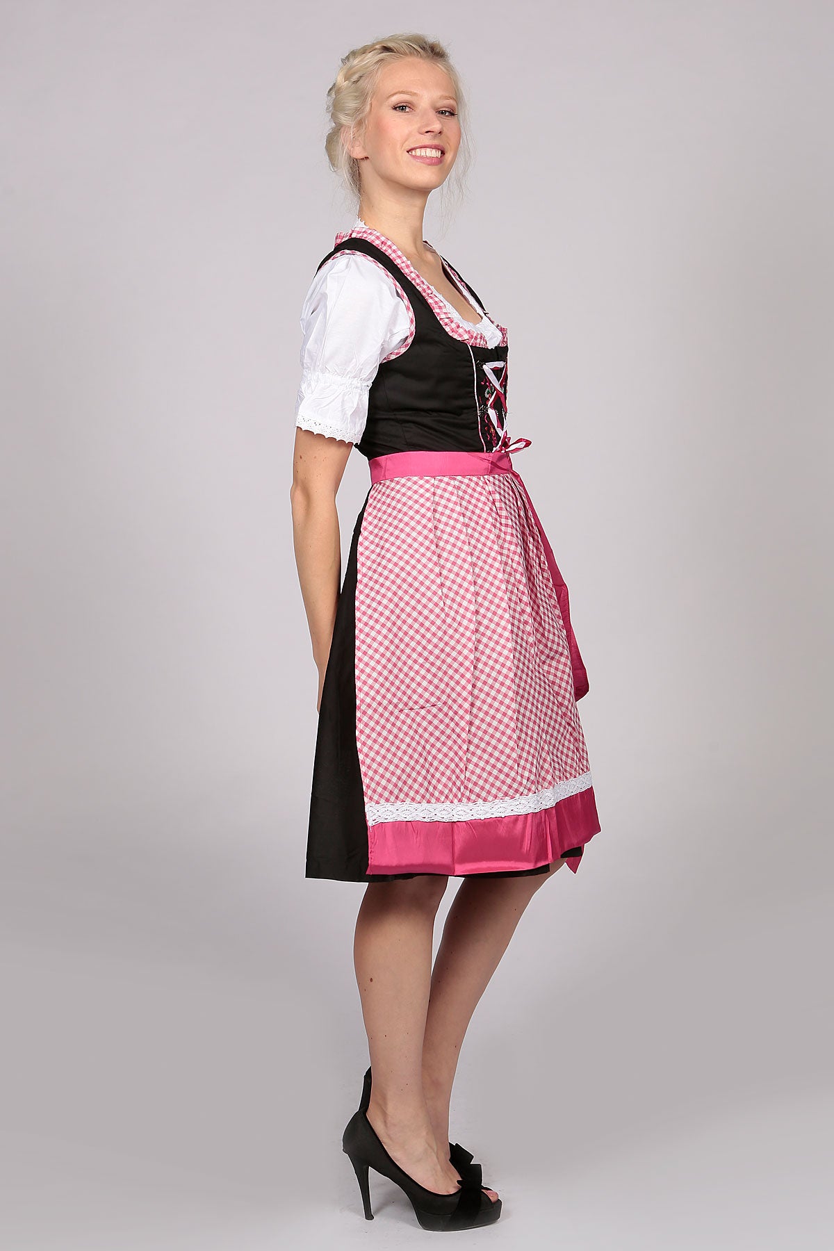 German Dirndl Amara Black Pink