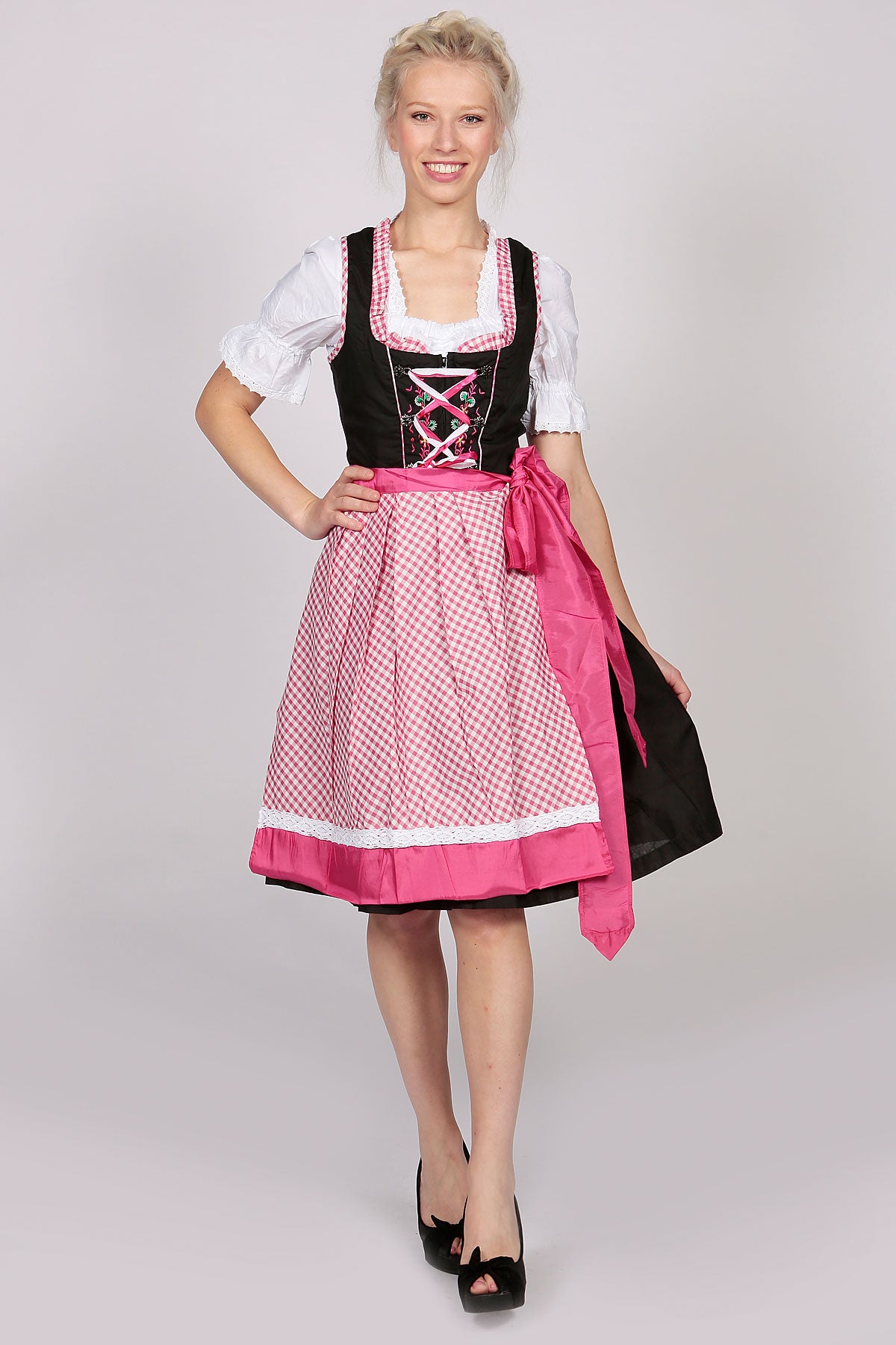 German Dirndl Amara Black Pink