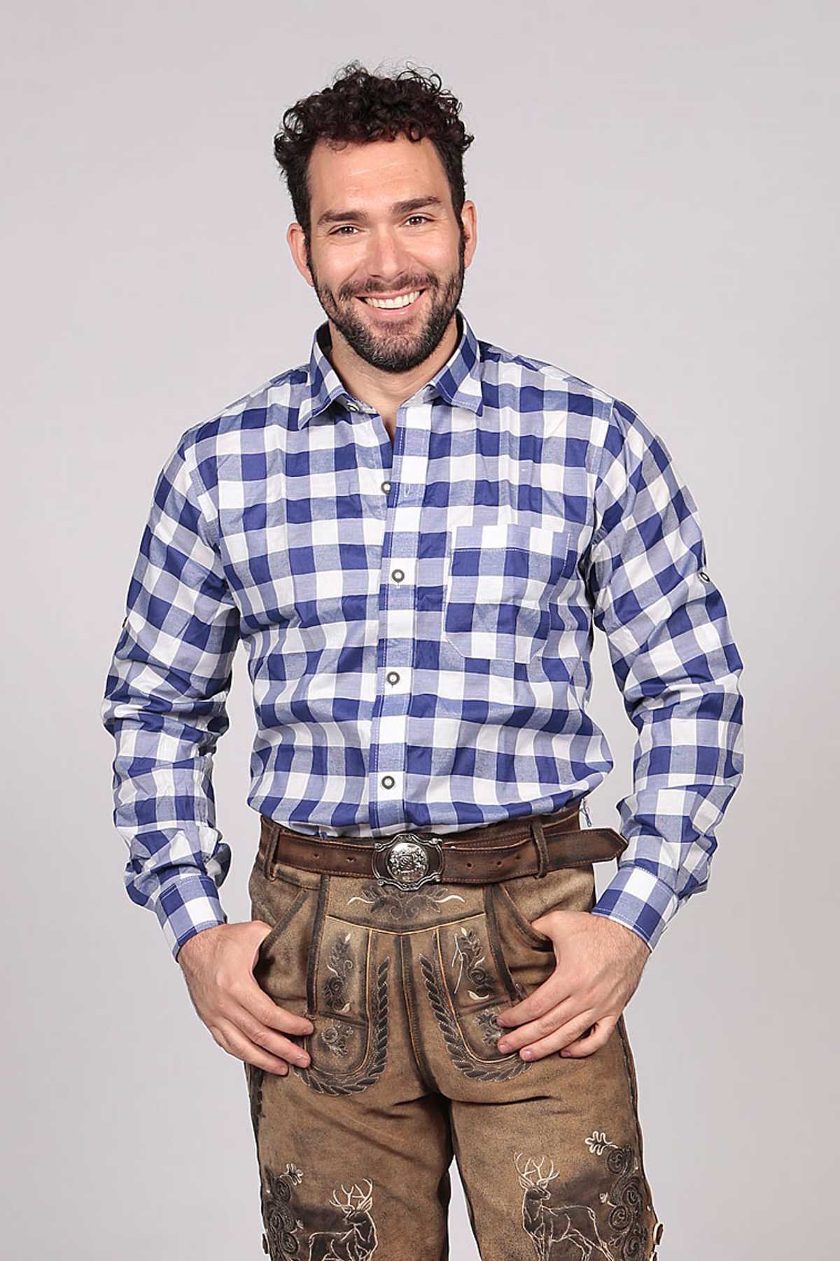 Blue Lederhosen Shirt for Sale - German Lederhosen Shirt SRT-03