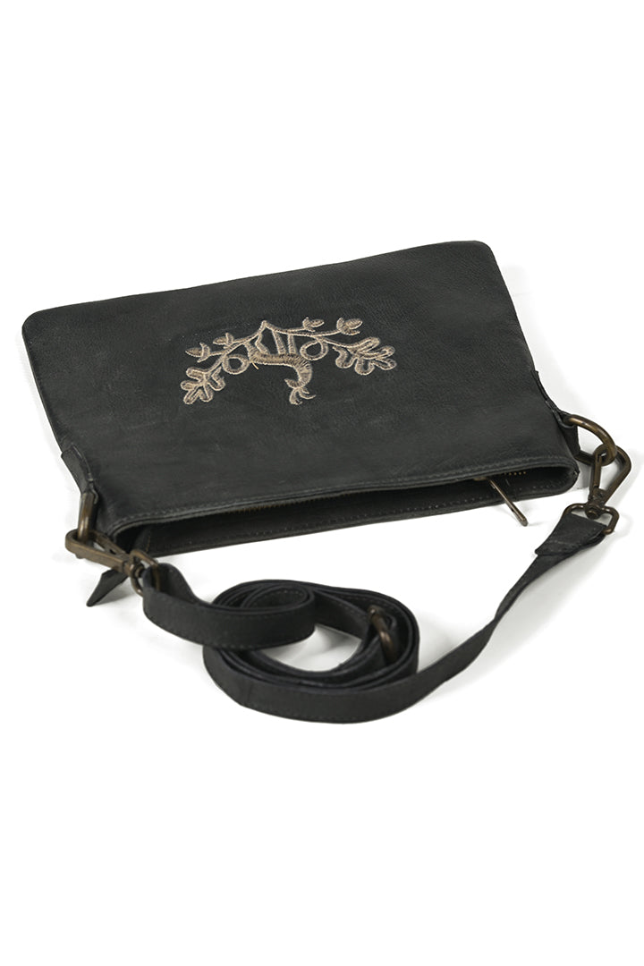 Hand Embroidered Black Colour Bag with Adjustable Strap