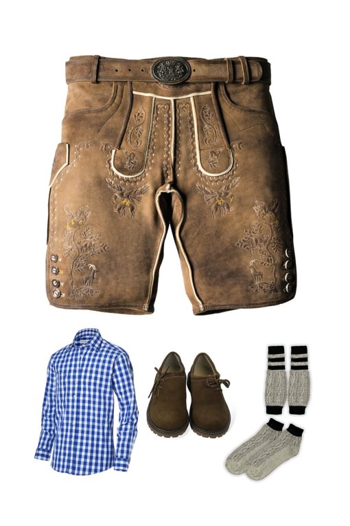 Trendy Trachten Classic German Lederhosen Style Oktoberfest Outfit Sets