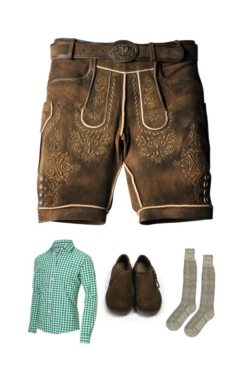 Comfortable Mens Classic German Lederhosen Oktoberfest Outfit Sets