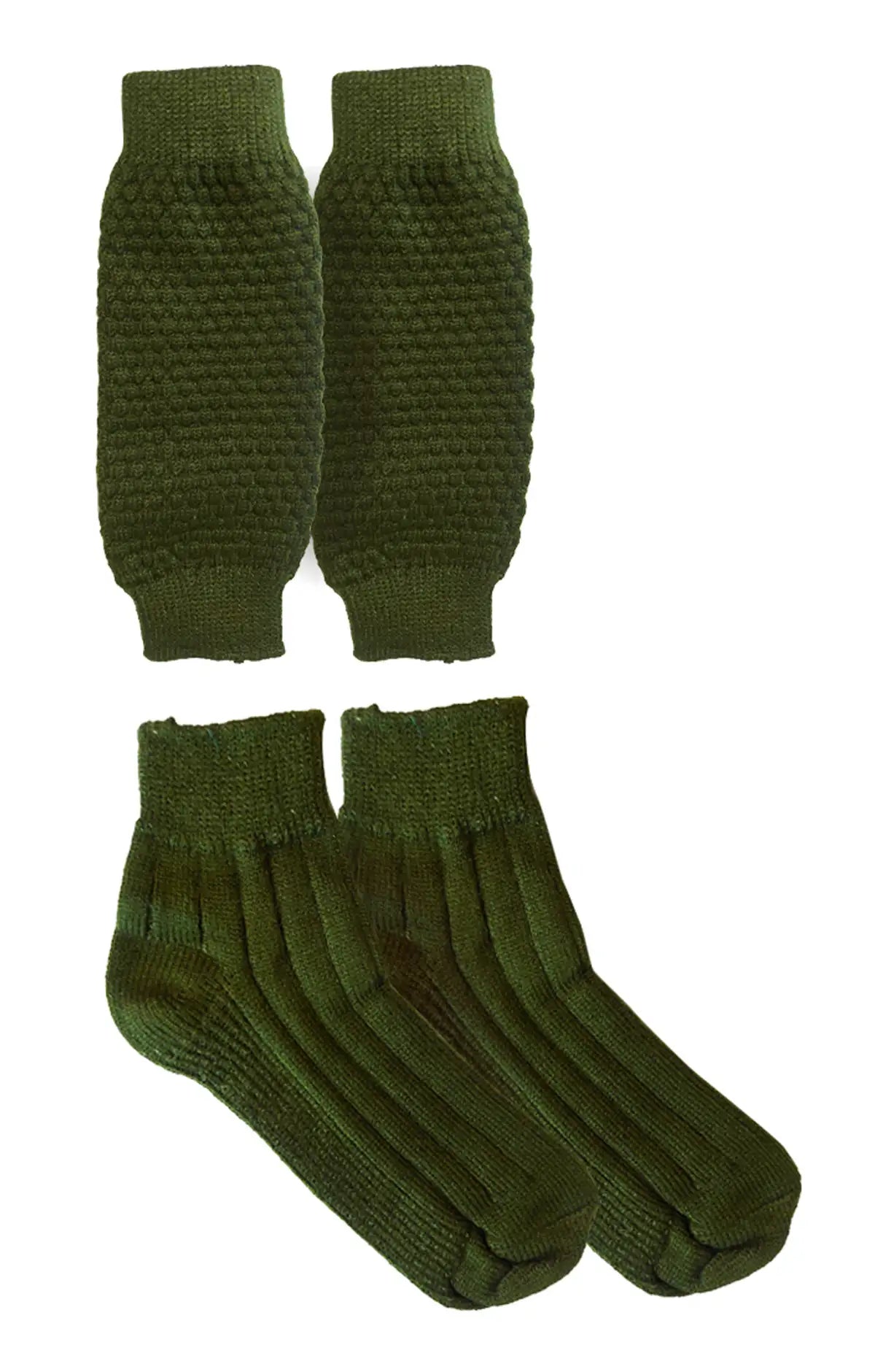 Folklore socks in Parrot Green